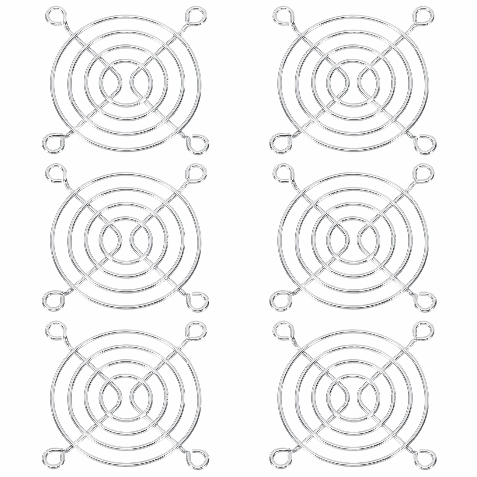 PATIKIL Grill na palec wentylatora 58 mm, 6 sztuk, metalowy ochraniacz na grill, osłona ochronna do wentylatorów wyciągowych 58 mm, sprzęt komputerowy DIY
