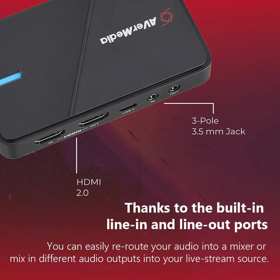 AVerMedia GC551G2 Live Gamer Extreme 3 Karta przechwytywania USB 3.2 nagrywanie 2160p30 Pass-Through HDMI
