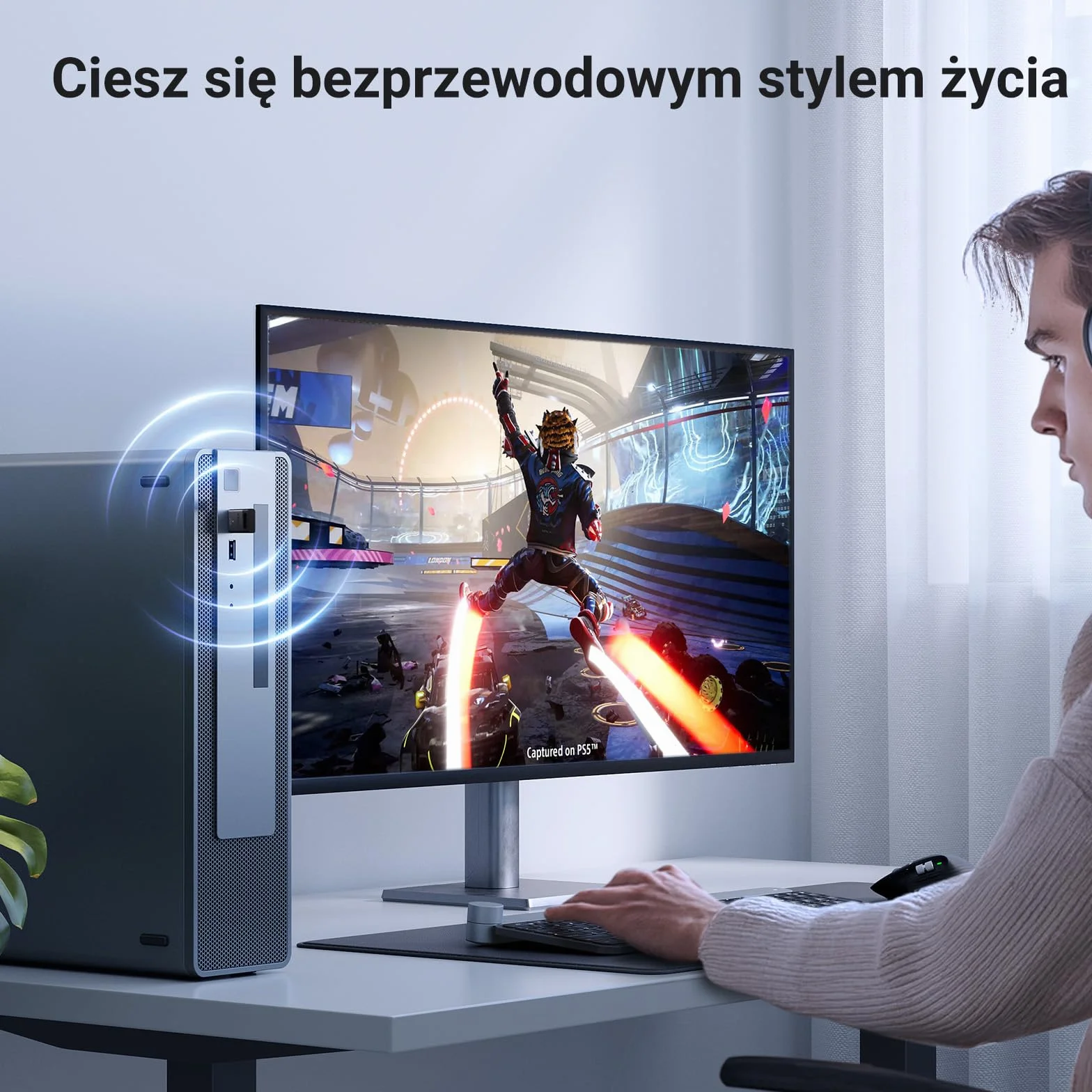 UGREEN Adapter Bluetooth 6.0 do komputera, pamięć USB Bluetooth do myszy, klawiatury, słuchawek, telefonu komórkowego, kontrolera, tylko dla systemów Windows 11/10/8.1