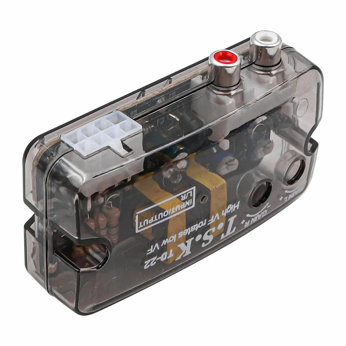 Samochodowy konwerter audio stereo RCA High Low Frequency regulowany adapter poziomu głośnika