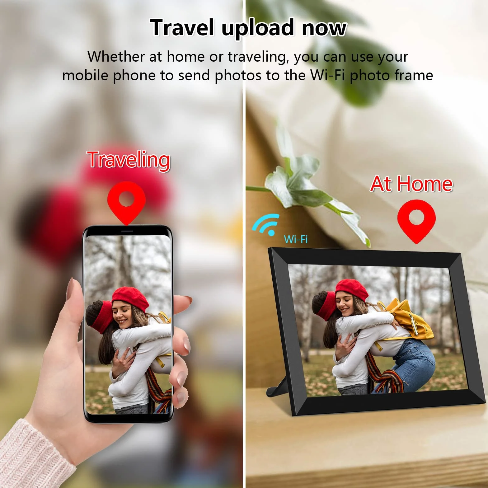 FRAMEO Cyfrowa ramka na zdjęcia WiFi 10,1