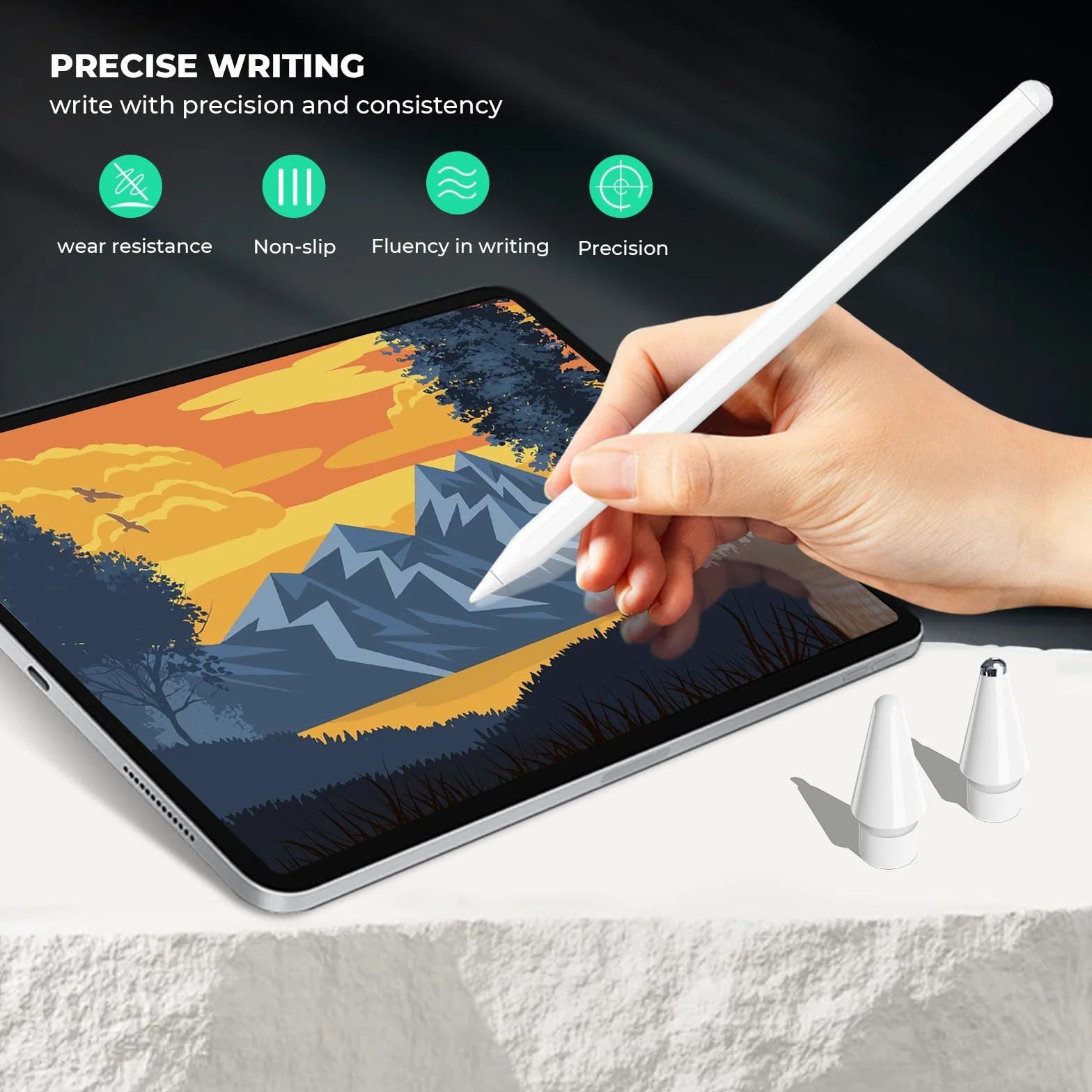 XYOFUN Końcówki zamienne do Apple Pencil Pro, akcesoria do stalówek iPencil, ulepszone końcówki rysika z pudełkiem do przenoszenia, kompatybilne z Apple Pen 2. / 1. generacji i USB-C (6 w 1 - różowe)
