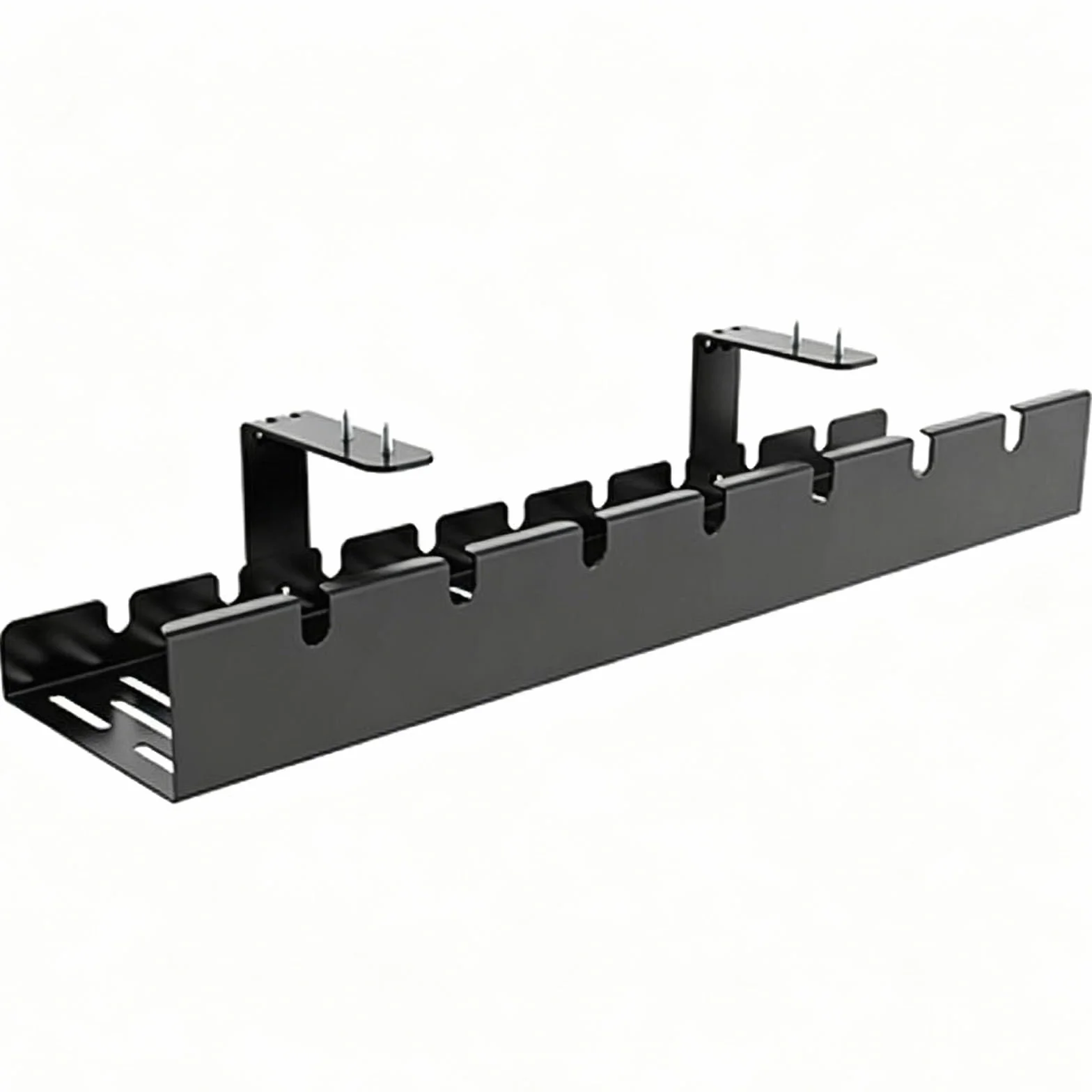 Tacka na Kable pod Biurko, 50 X 12cm, Organizator na Kable do Biurka, Duża Pojemność, Mocowana na Śruby, do Biura Domowego(Black)