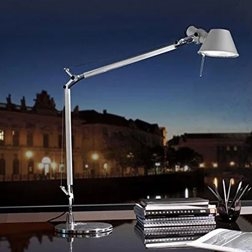 Artemide Tolomeo Alluminium szara lampa stołowa podstawa 23 cm A001000