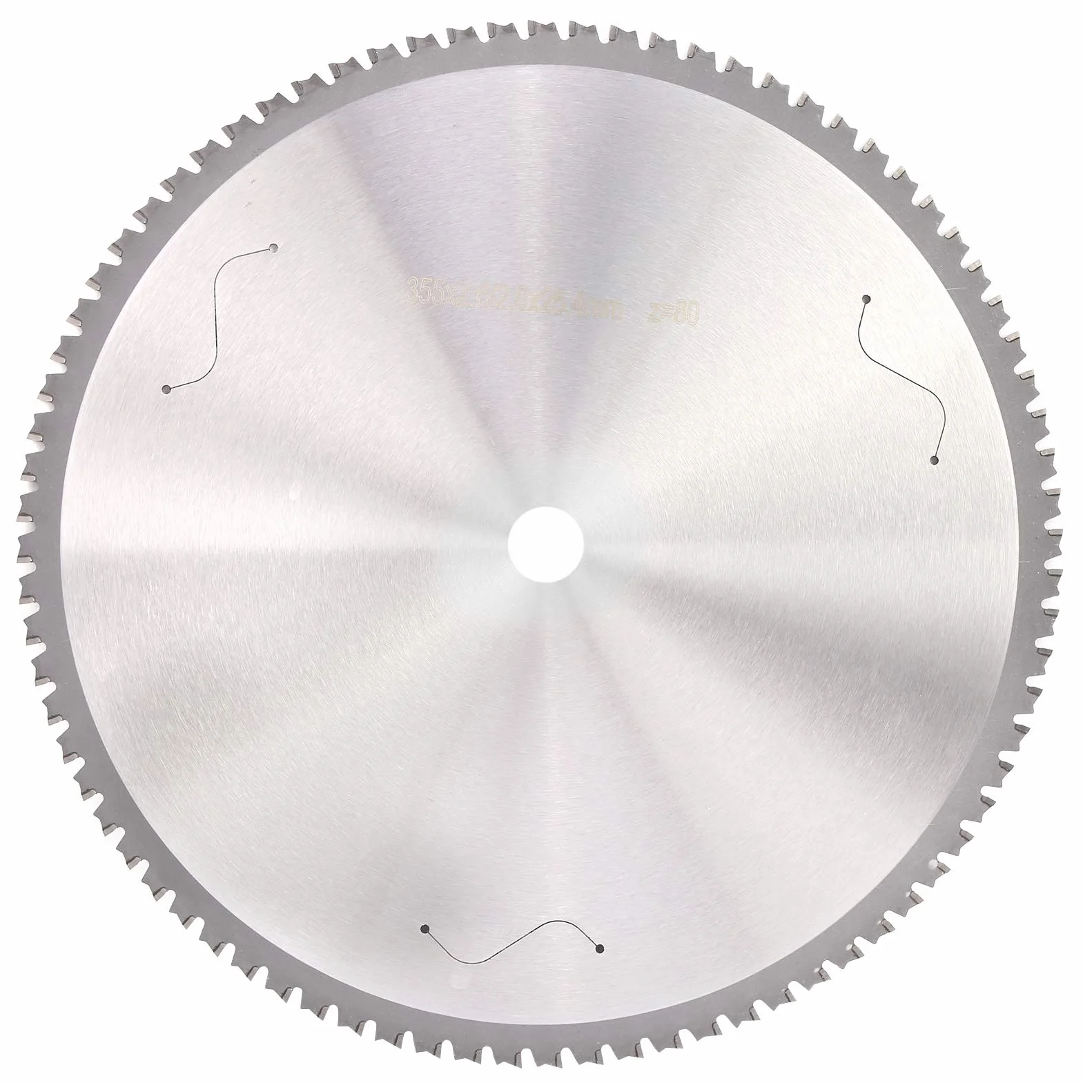 Piła tarczowa do cięcia metalu żelaza 80T okrągła tarcza tnąca 355 x 2.6 x 2.0 x 25.4 Mm