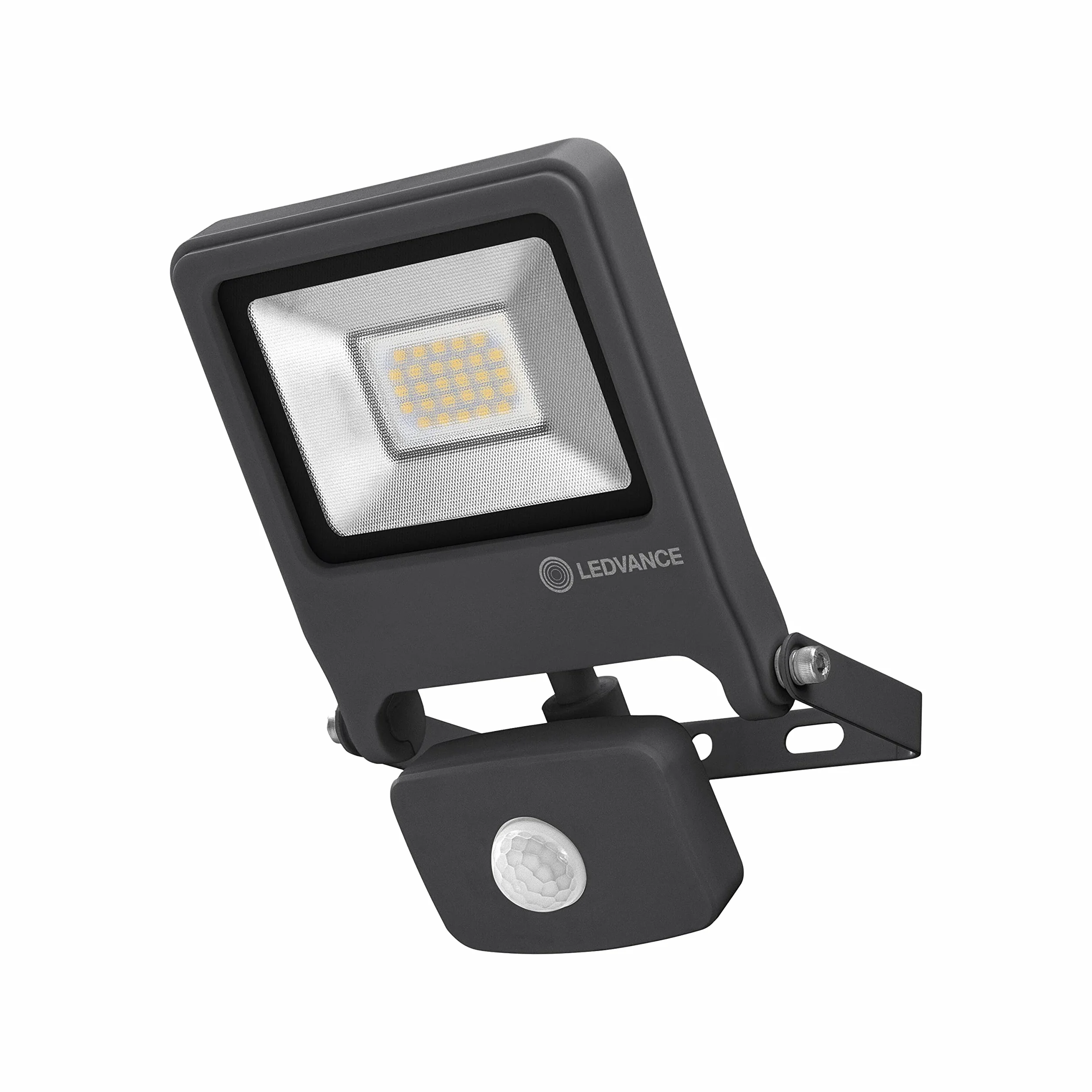 LEDVANCE Naświetlacz LED: for ściana, ENDURA® FLOOD Sensor Ciepły biały / 20 W, 220…240 V, kąt rozsyłu światła: 120°, Ciepły biały, 3000 K, materiał: aluminum, IP44