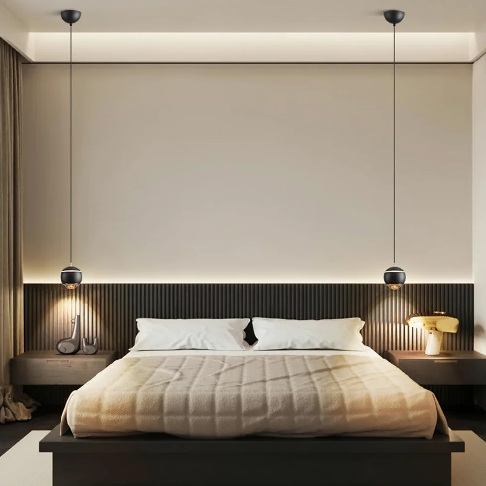 Nordycki żyrandol LED przy łóżku w sypialni, nowoczesny minimalistyczny żyrandol aluminiowy do salonu, jadalni, odpowiedni do gabinetu, baru, hotelu, biznesu, oprawa oświetleniowa.