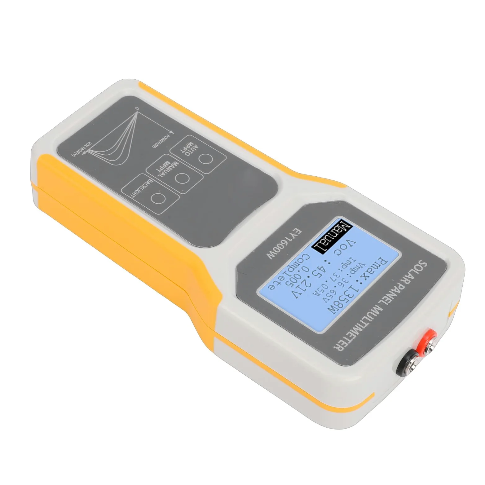 Tester paneli słonecznych Mavaol, multimetr fotowoltaiczny MPPT, 5-1600 W, 0-60 A, przenośne narzędzie do rozwiązywania problemów z danymi paneli fotowoltaicznych