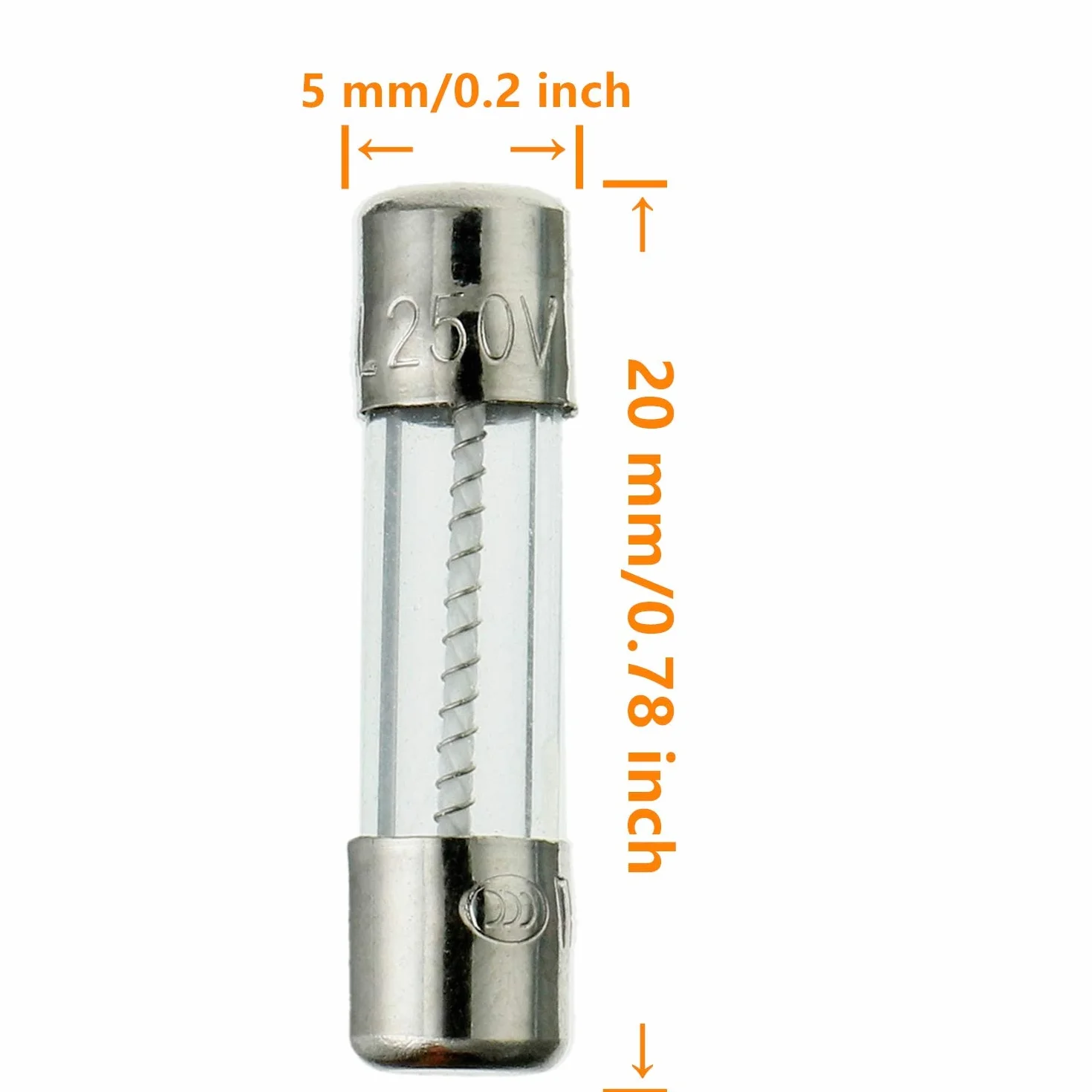 T1AL250V 20 sztuk 5x20mm bezpiecznik ze szkła wolno topiącego 1A 250V 0,2 x 0,78 cala bezpiecznik opóźniający