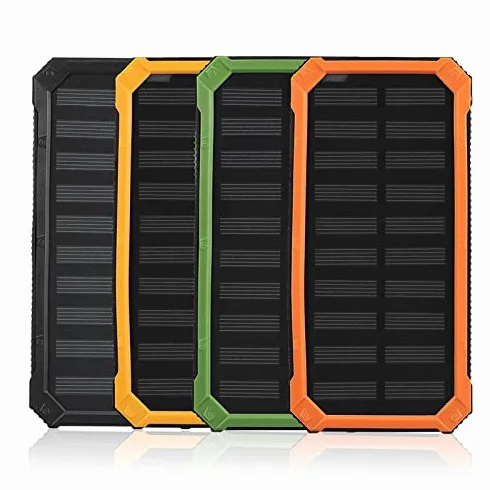 Solarny powerbank 20000 mAh USB 2 wyjścia bezprzewodowy szybkie ładowanie latarka