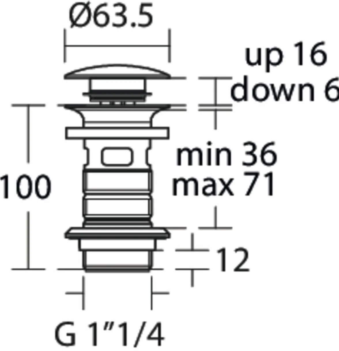 Ideal Standard E1482AA Odpływ umywalkowy, chrom