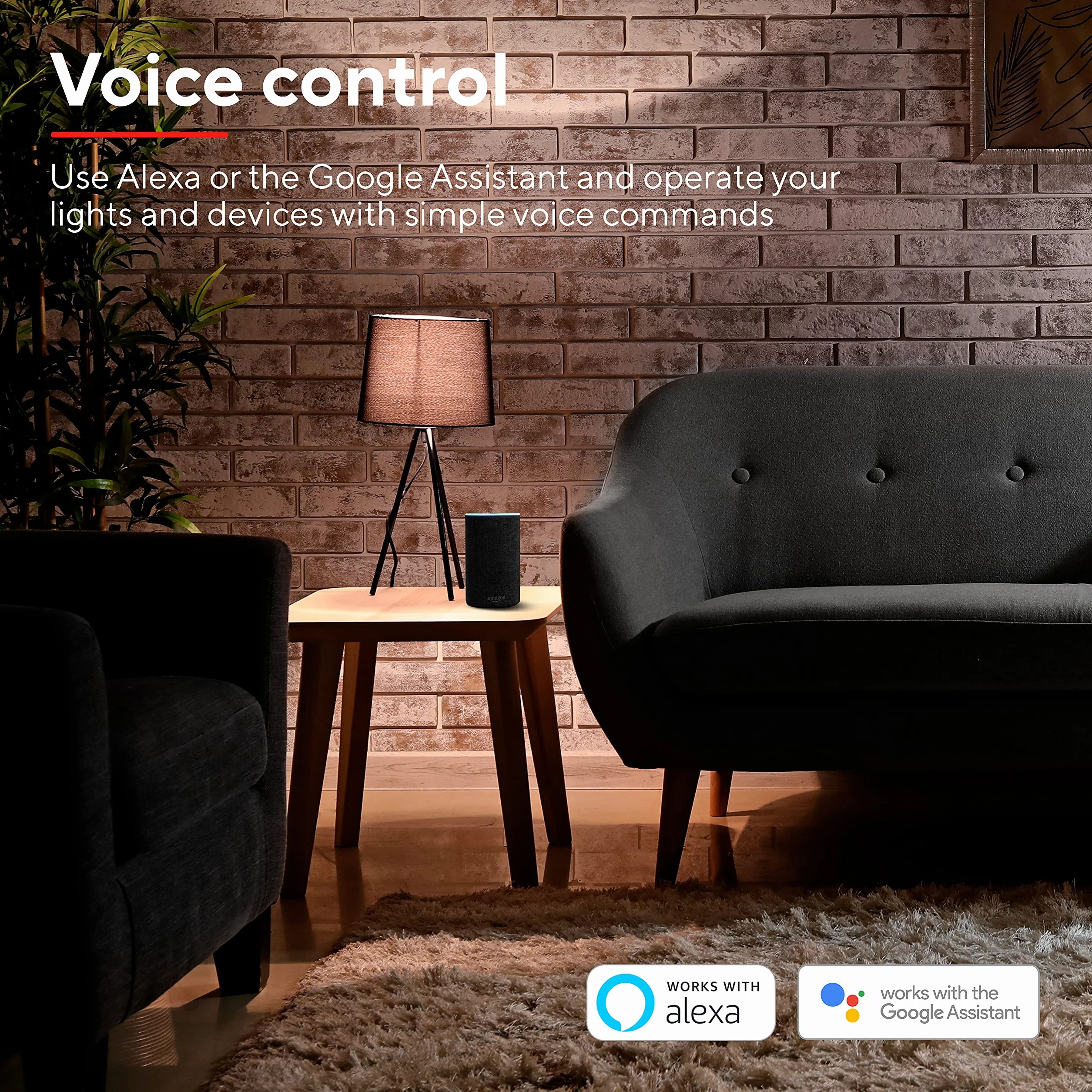 Trust WiFi GU10 Inteligentna żarówka, kompatybilna z Alexa i Google Home, ściemnialna żarówka LED, bez koncentratora, lampa LED 2,4 GHz, WiFi Spotlight, ciepłe i zimne białe światło - zestaw 2 szt