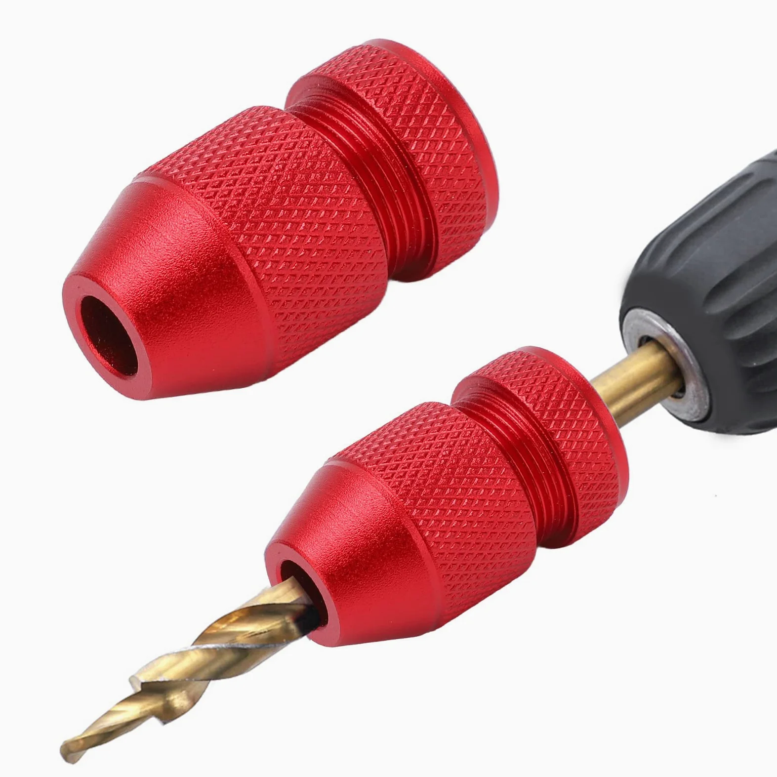 Regulowany kołnierz zatrzymujący wiertło, ogranicznik głębokości wiertła do drewna ze stopu aluminium, dla 1-5mm/0.08-0.2 lub 6-11mm/0.24-0.43 (dla wiertła od 0.04 do 0.2 cala)