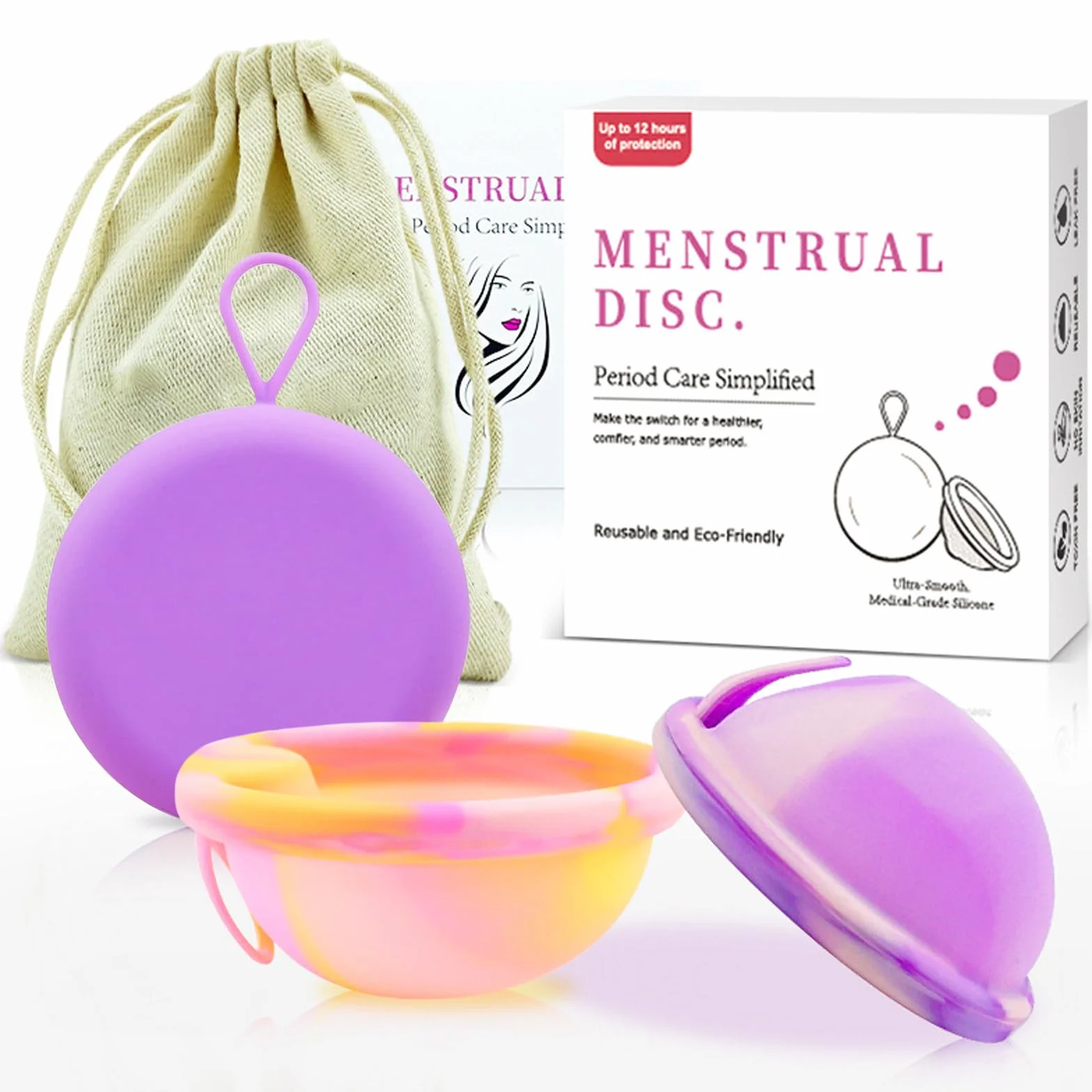 2 kubki menstruacyjne, menstruacyjne, miseczki menstruacyjne, dla kobiet i mężczyzn, odpowiednie dla aktywnych kobiet, podczas uprawiania sportu, pływania i aktywności intymnych (S+L)