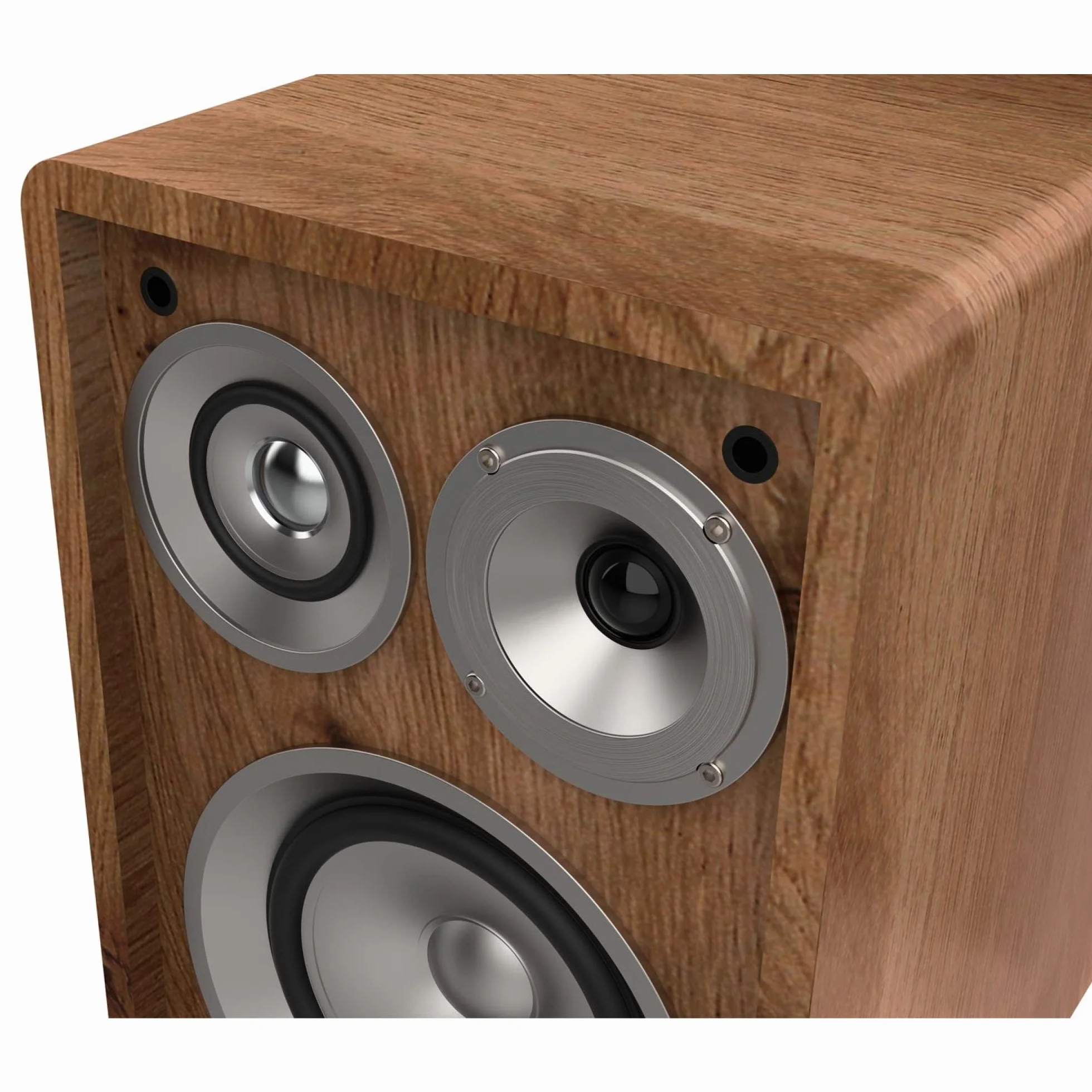 Wiibo Vintage 6 Nogal Altavoces Estantería 3 Vías 100 W Pareja