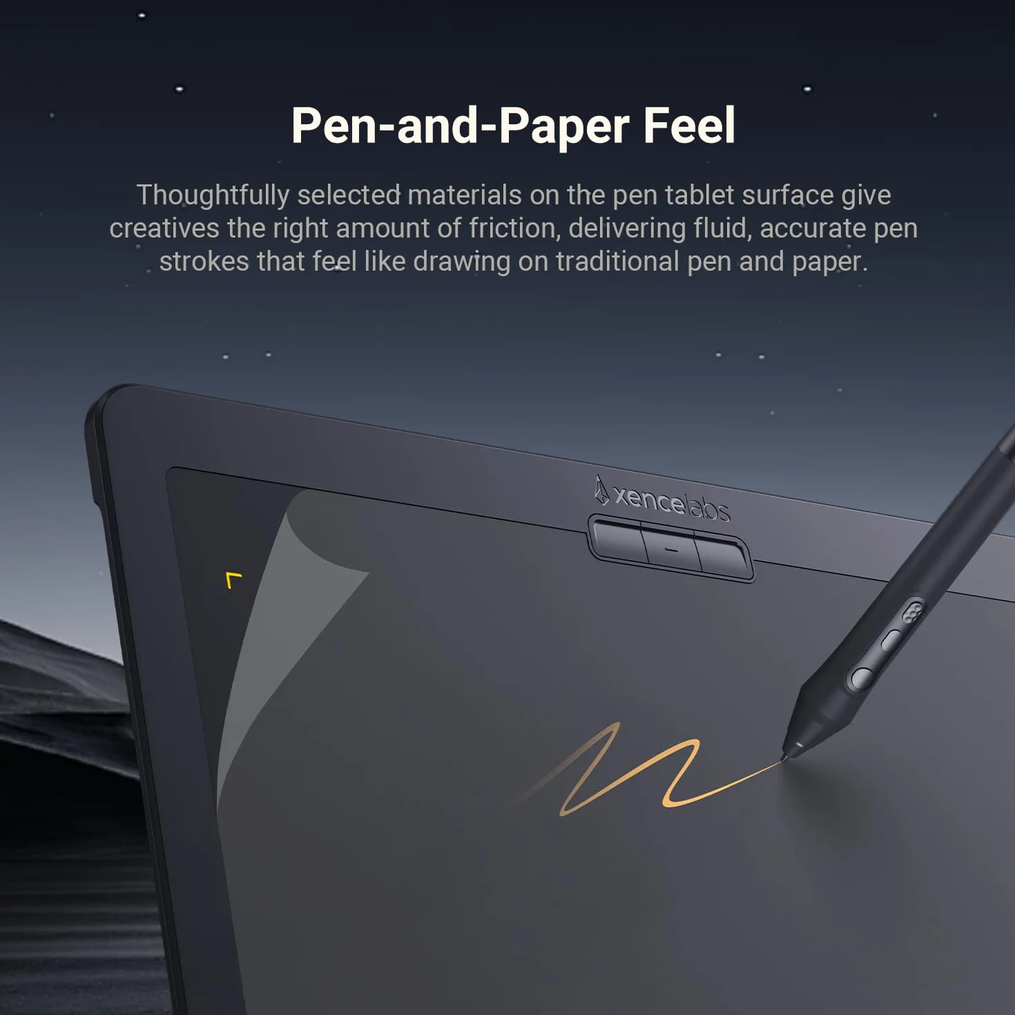 XENCELABS Bezprzewodowy tablet graficzny 12 cali 8192 poziomów nacisku 2 pióra czarny