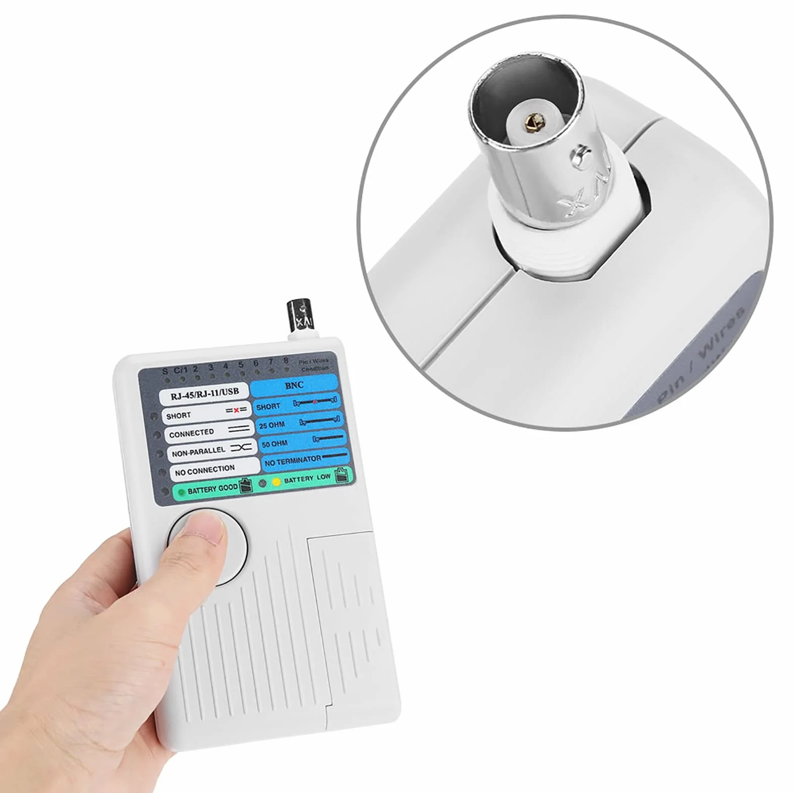 Tester Kabli Sieciowych 4-w-1 Przenośny Tester Kabli Sieciowych LAN Zdalny RJ11 RJ45 USB BNC do Kabli UTP STP