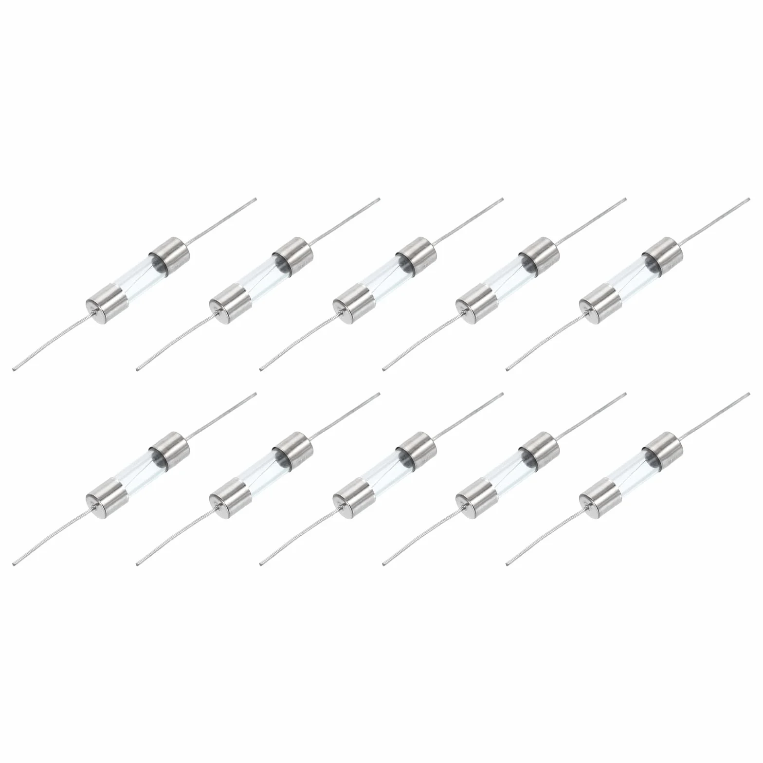 QUARKZMAN 10 sztuk bezpieczników rurowych szklanych, osiowe z drutem łączącym 5 x 20 mm 4 A 250 V do wymiany lub naprawy różnych urządzeń gospodarstwa domowego (F4A)