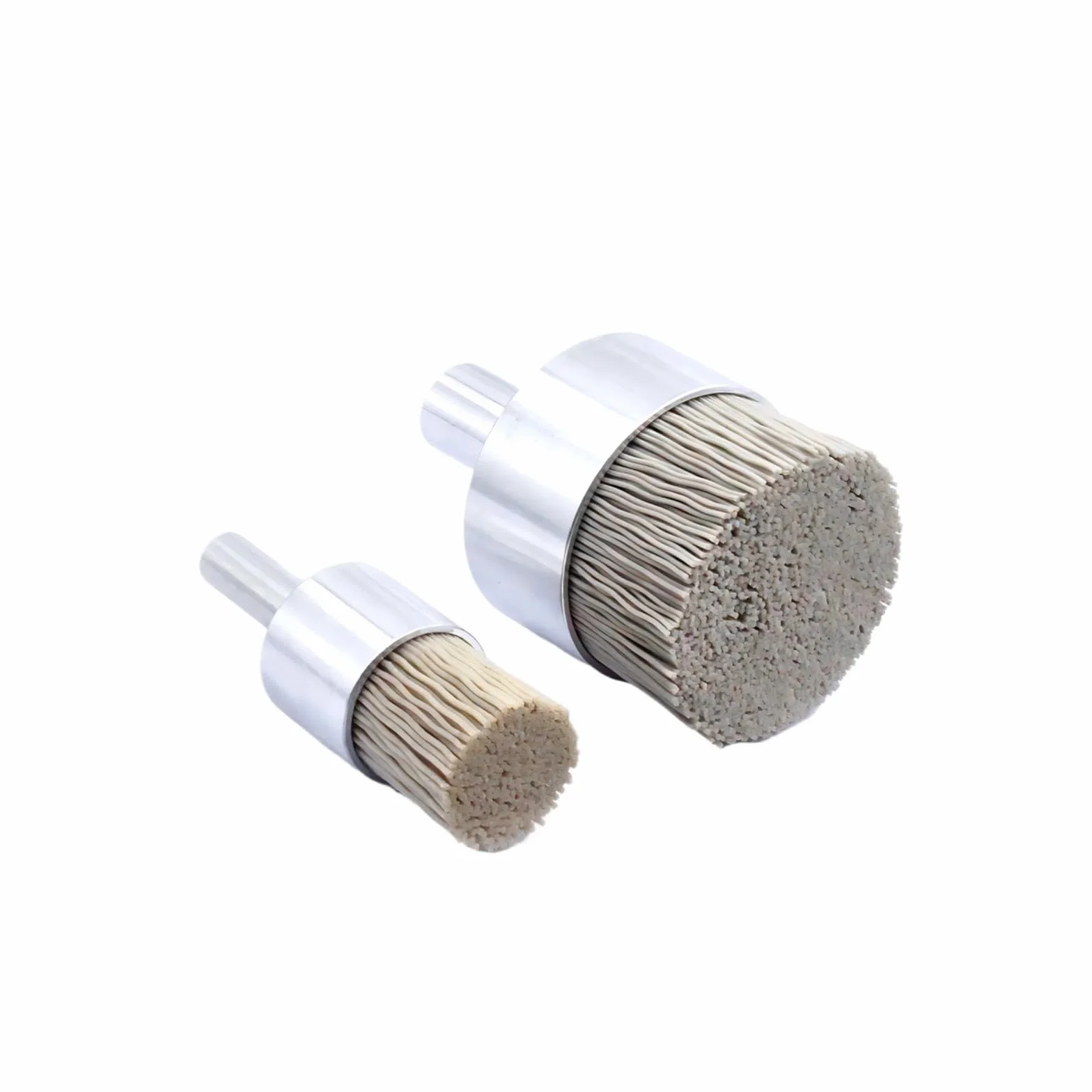 Nasadki szczotkowe do wiertarek, Zestaw szczotek końcowych metalowego koła garnkowego Wiertło Tlenek glinu Nylon ścierny 4-28 mm, ziarno 240-500(Grit500 Diameter27mm)