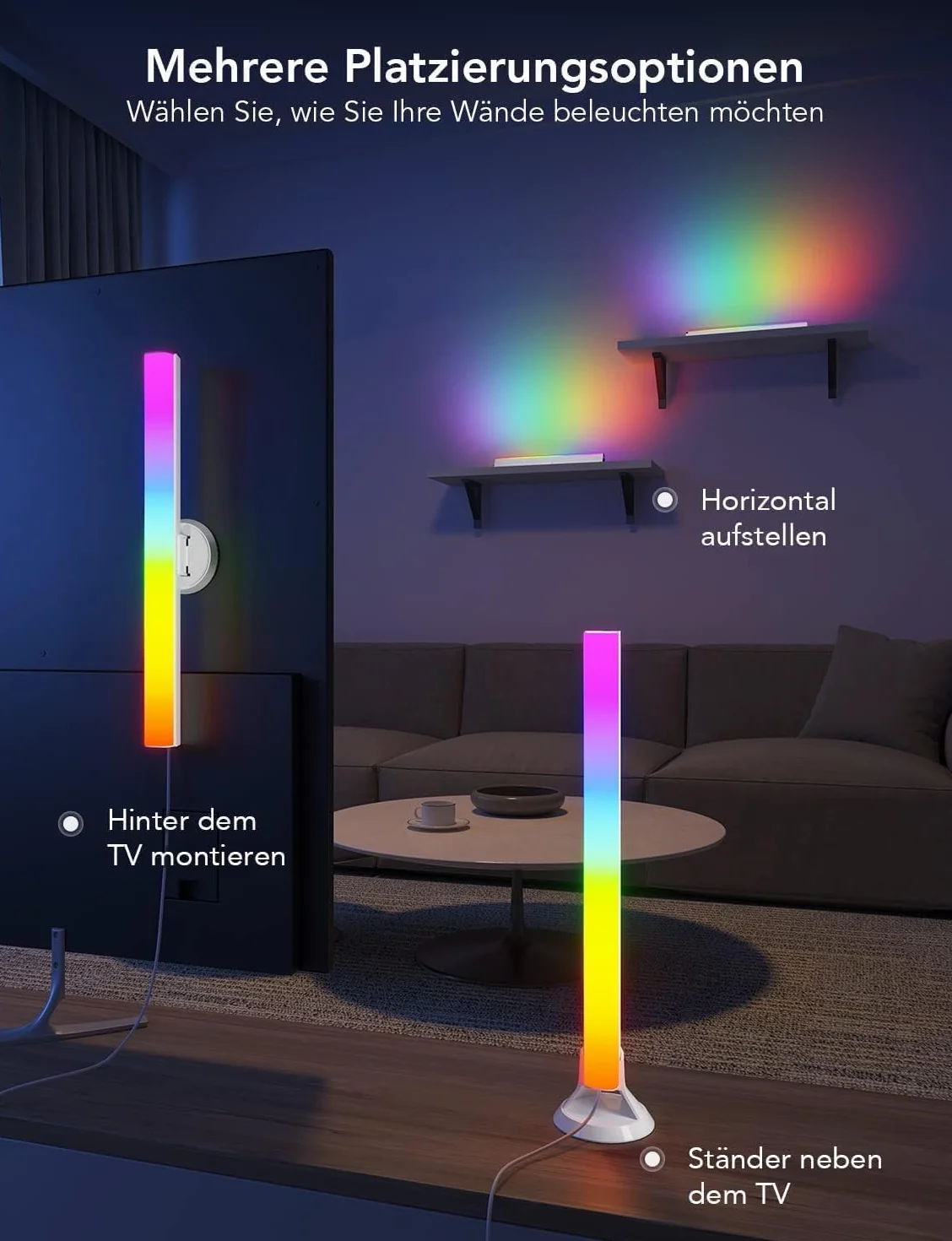 Govee Oświetlenie LED RGBIC do telewizora 45-70 cali WiFi, kompatybilne z Alexa i Google Assistant