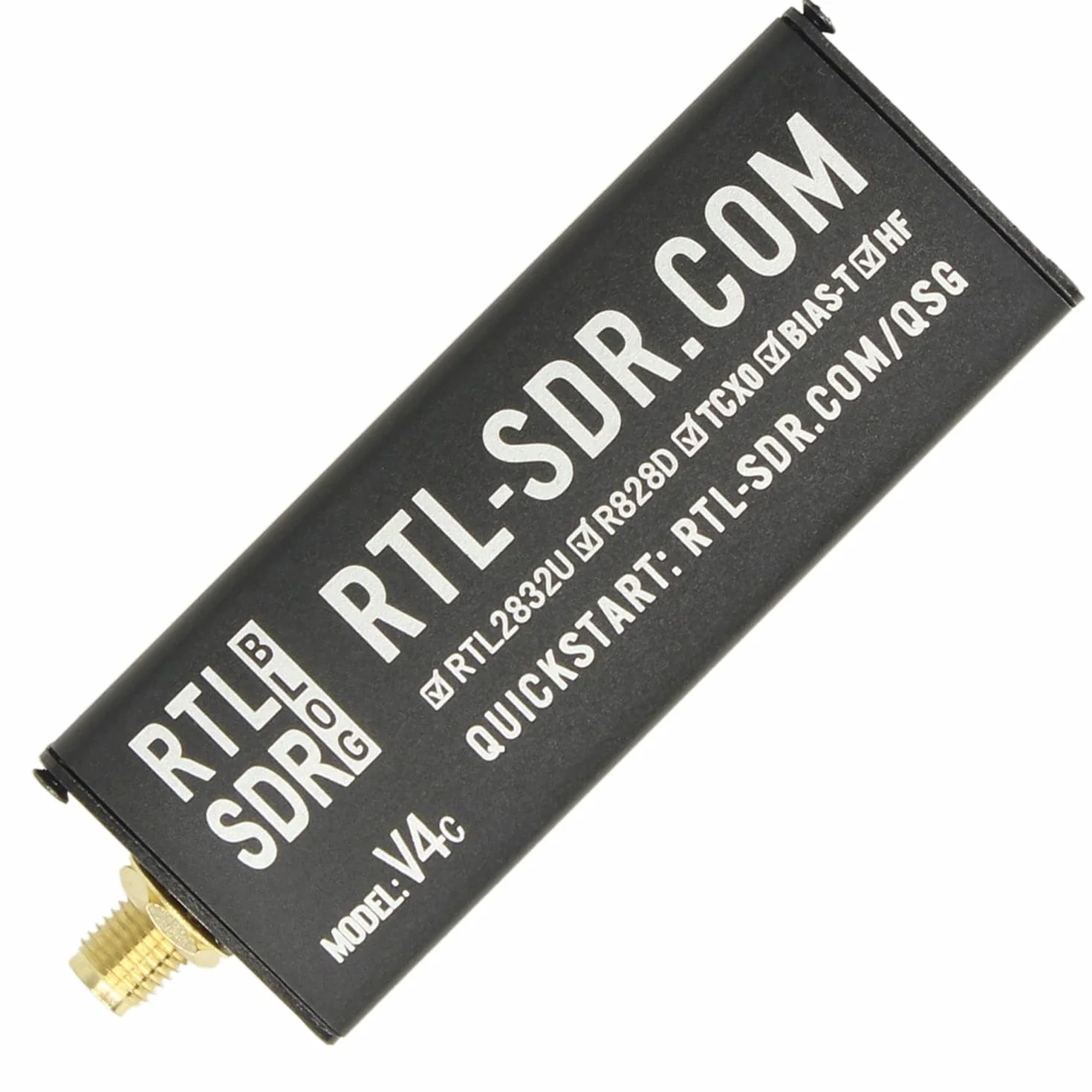RTL-SDR Blog V4 R828D RTL2832U 1PPM TCXO SMA radio zdefiniowane programowo (tylko dongla) (USB-C)