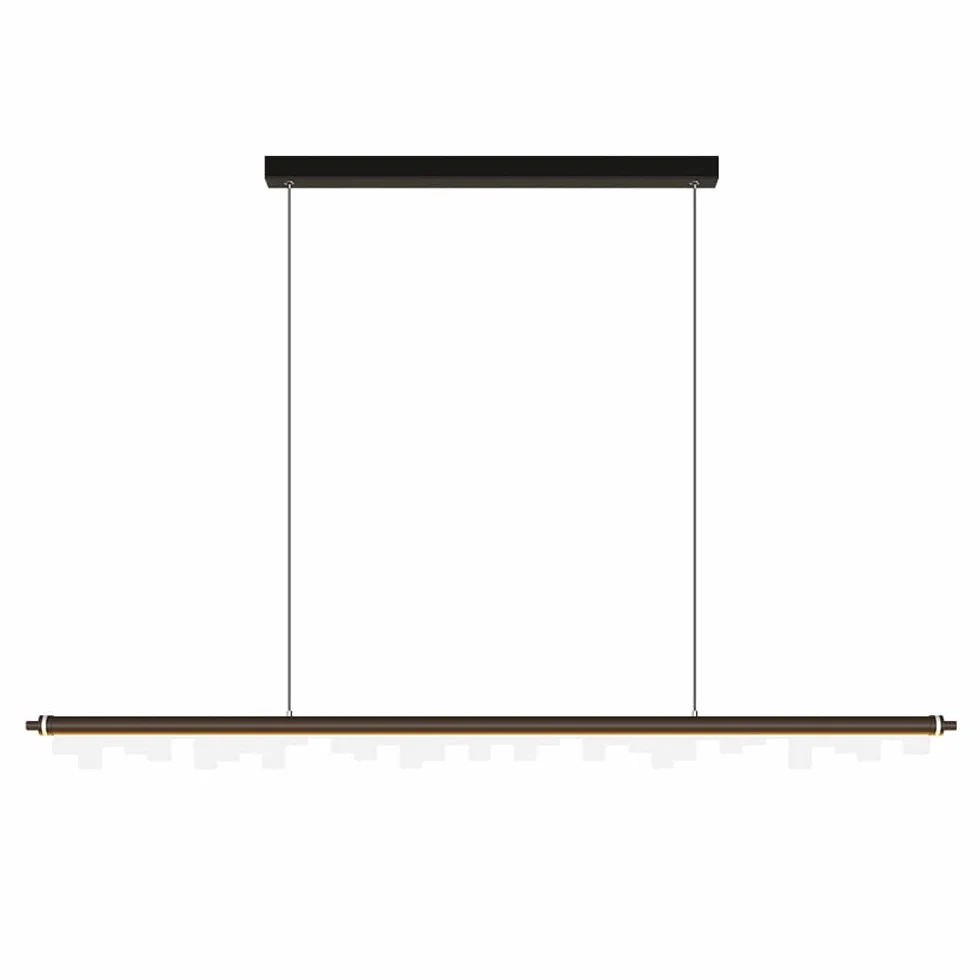 Liniowa metalowa lampa wisząca z akrylowym dekoracyjnym kloszem oświetleniowym, jadalnia z długim paskiem światła wiszące, nowoczesna lampa wisząca LED 19W na wyspę kuchenną, proste żyrandole