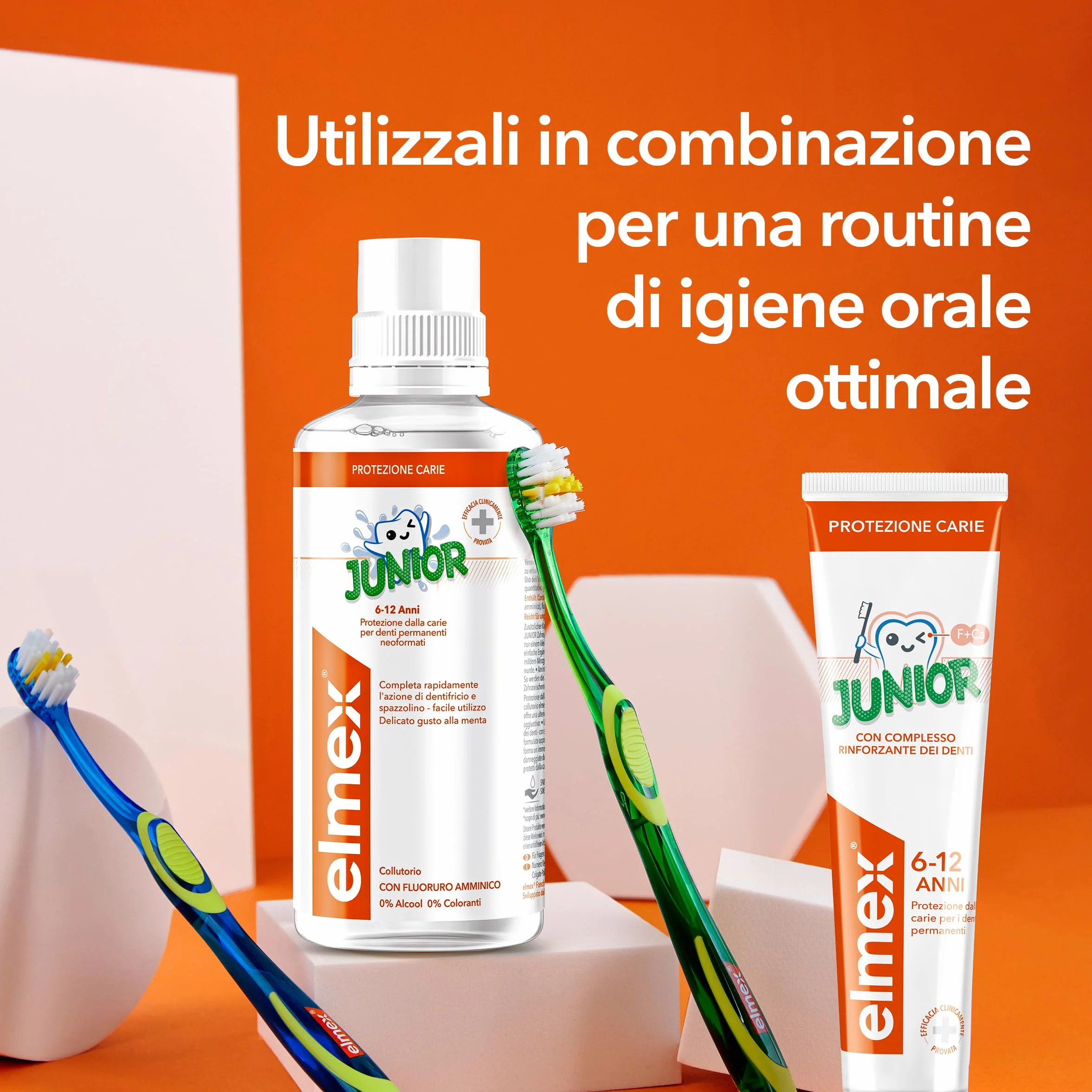 Elmex Pasta Do Zębów Junior 75 Ml (Dostawa W 48 Godzin), Ochrona Przed Próchnicą Dla Dzieci, Zaawansowana Formuła Na Stałe Zęby