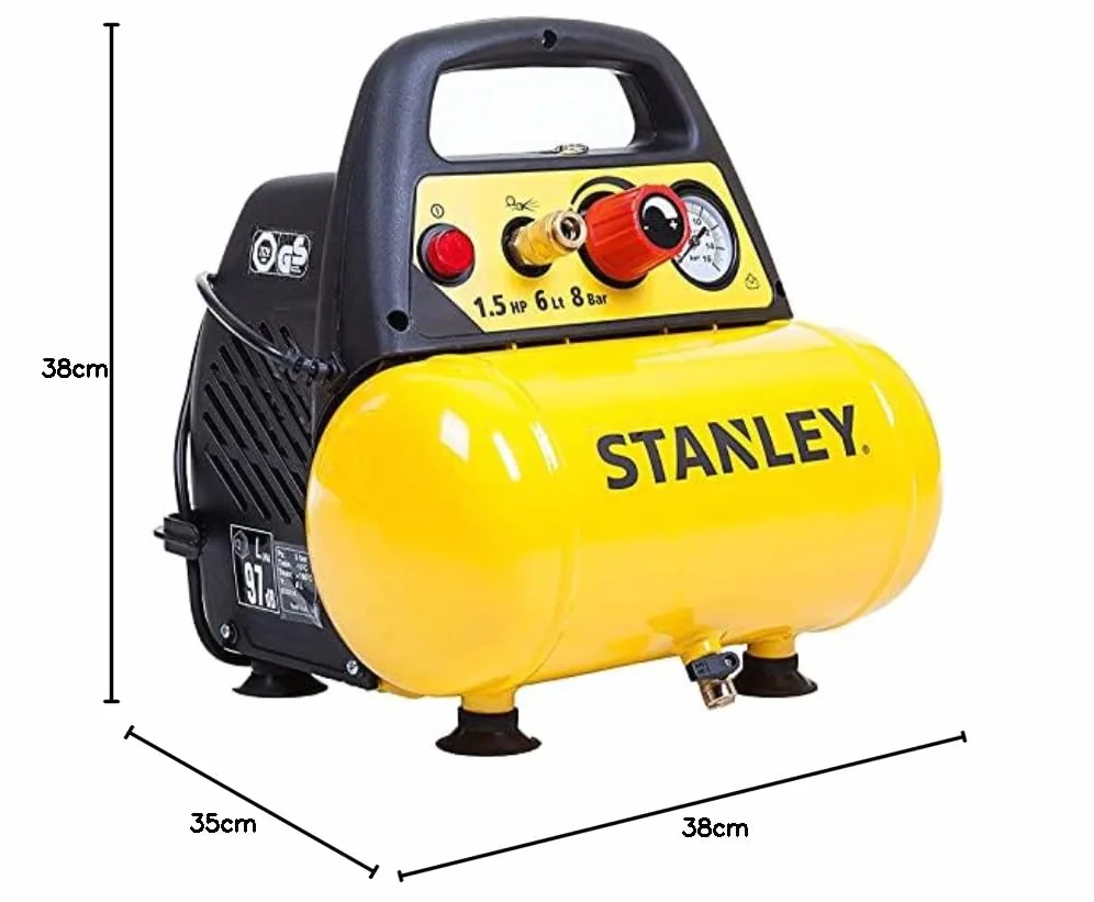 Stanley Dn200/8/6 Kompresor, Żółty/Czarny, 38 x 38 x 35 cm