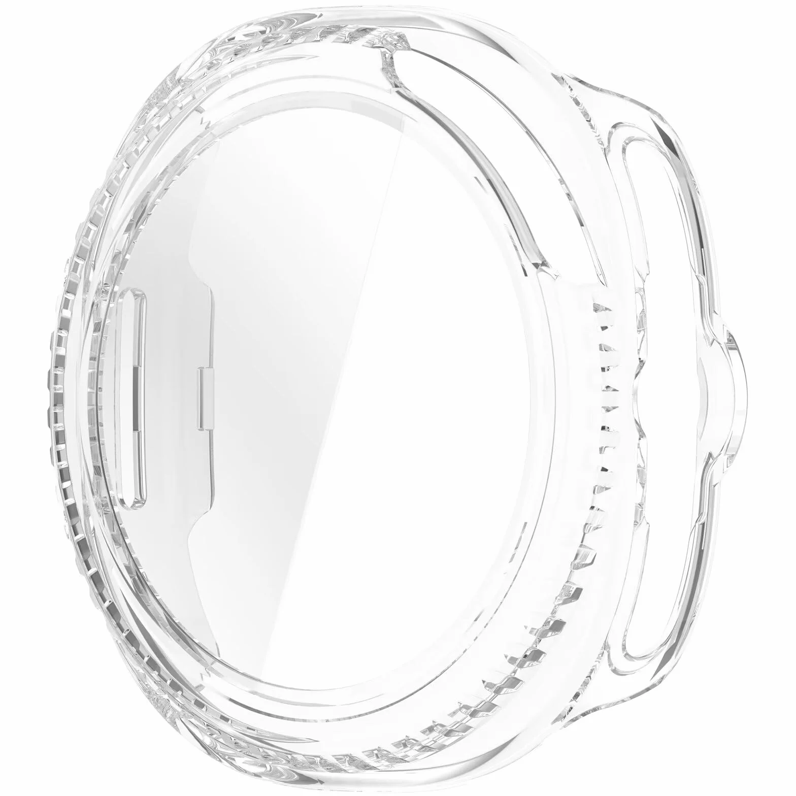 FTRONGRT Etui kompatybilne z Samsung Galaxy Watch 8 Classic, PC + folia hartowana, odporna na zarysowania wszechstronna obudowa ochronna. Przezroczyste