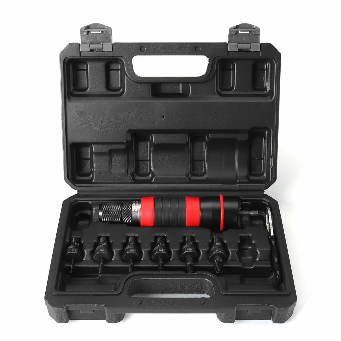 VIDOO Zestaw Adaptera do Nitonakrętek 3/8" Profesjonalny Adapter do Nitownicy z Powłoką Gumową
