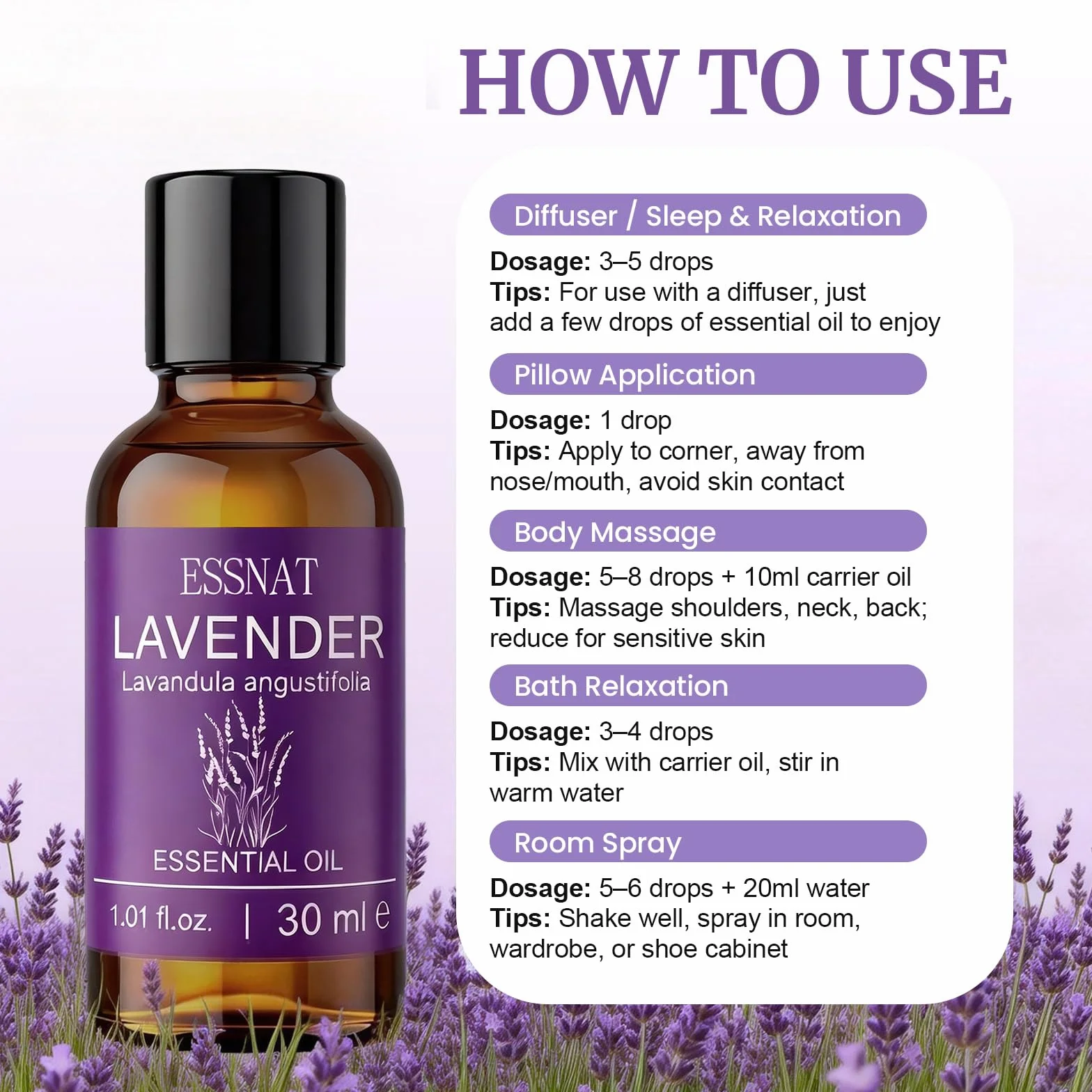 Olejek Eteryczny Lawendowy 30 ml – 100% naturalny olejek eteryczny, pozyskiwany z prawdziwej lawendy, idealny do aromaterapii, dyfuzorów, masażu oraz projektów DIY