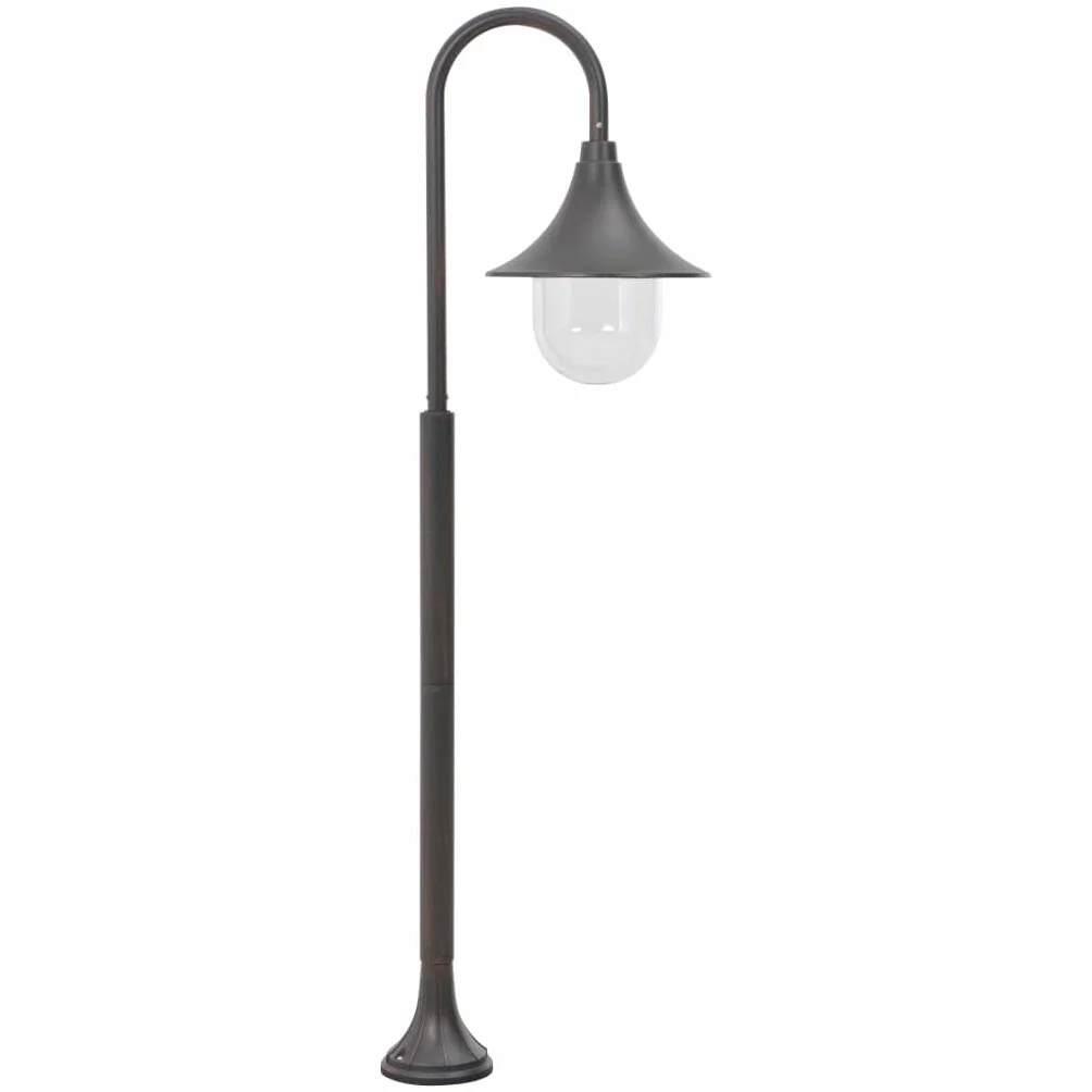 vidaXL Lampa ogrodowa na słupku, 120 cm, E27, aluminium, kolor brązu