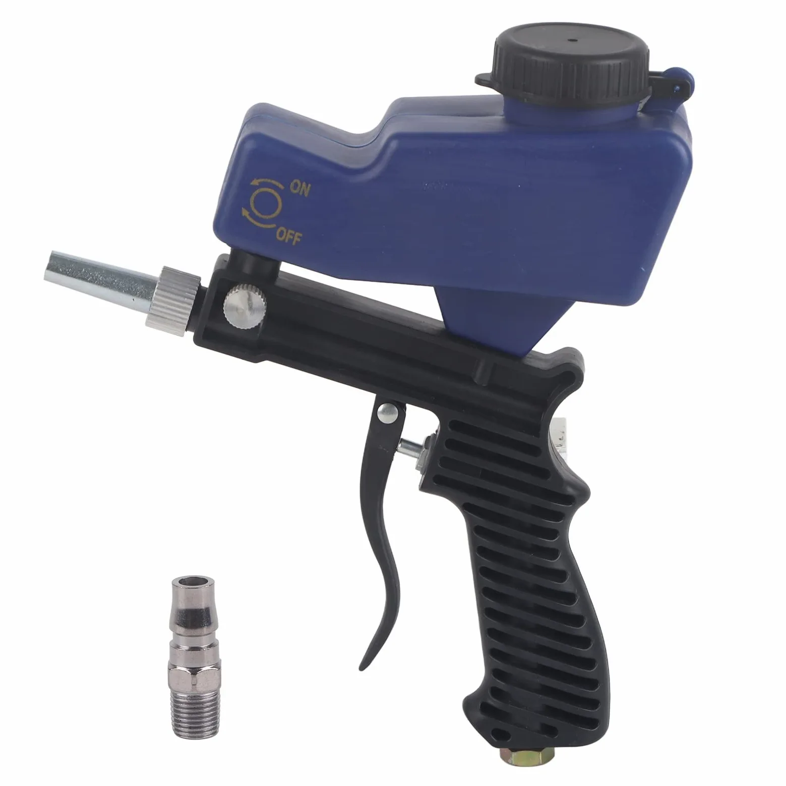 Zestaw pistoletów do piaskowania, 70-150 PSI 6000RPM Grawitacyjny pistolet do piaskowania, ręczne narzędzie, pistolet do piaskowania do usuwania farby i rdzy z metalu, drewna i szkła, wytrawiania, u