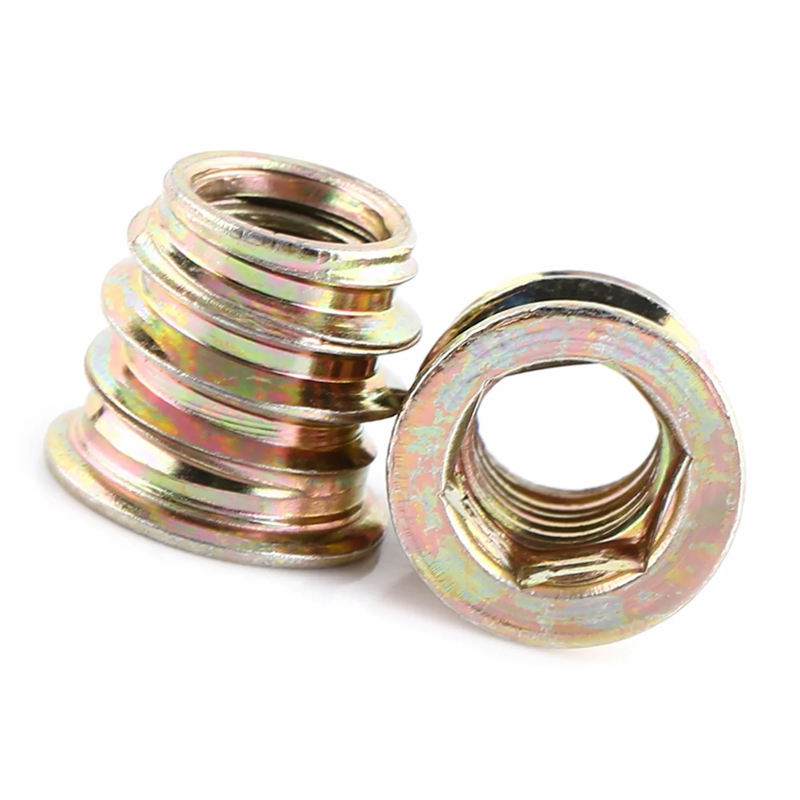 Wakects Heks Drive Naker, 20pc Trwały nakrętkę Wkładki do Drewna do Obróbki Drewna (M8*13 mm)