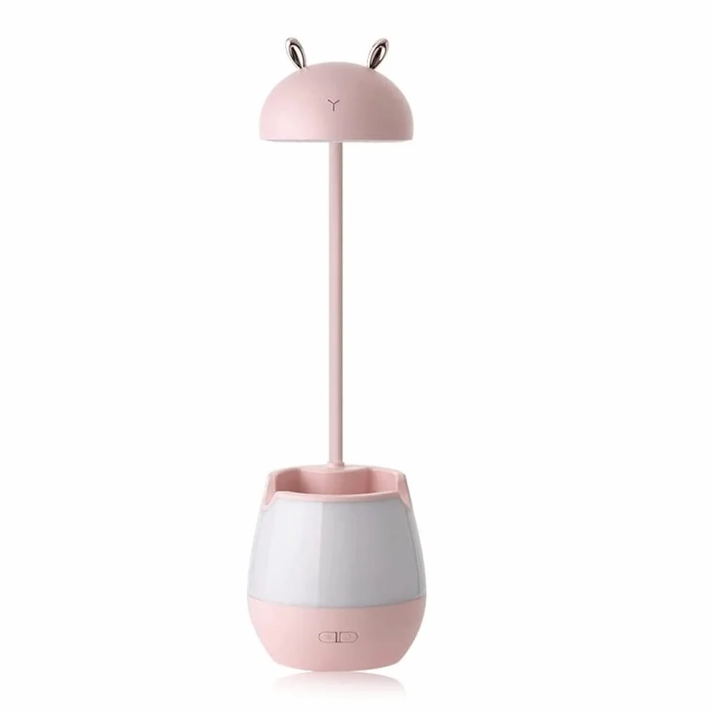 Lampka Do Czytania Lampa Biurkowa LED Z Uchwytem Na Długopis Uchwyt Na Telefon Komórkowy USB Akumulator Ochrona Oczu Lampy Biurkowe Do Czytania Na Nocną Sypialnię Do Czytania Nauki Pracy(Rabbit Pink)