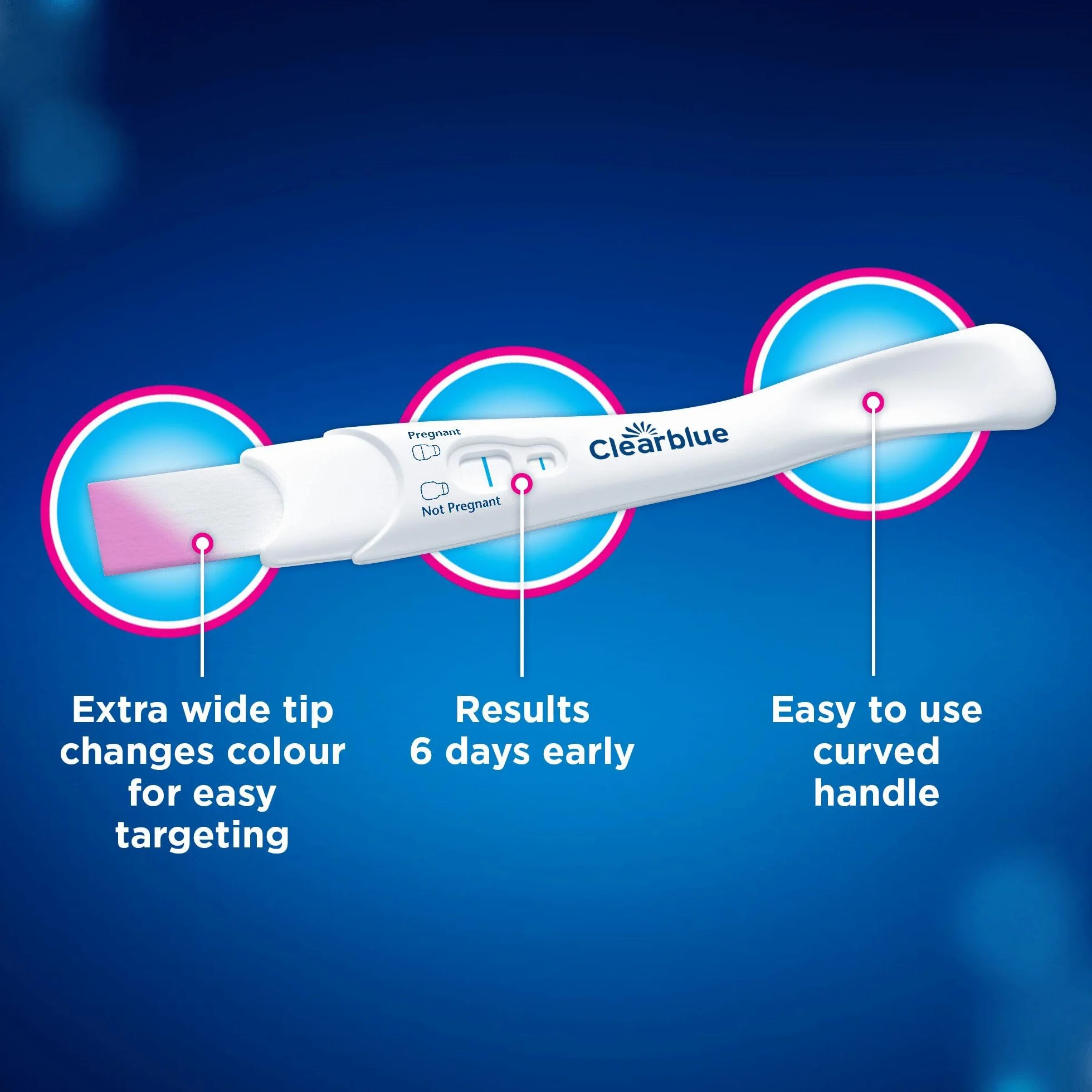 Clearblue Test ciążowy Ultra Early Triple Check & Date Combo Pack, wyniki 6 dni (kije wizualne) informują, ile tygodni (cyfrowy drążek), zestaw 3 testów (1 cyfrowy, 2 wizualne), opakowanie może się