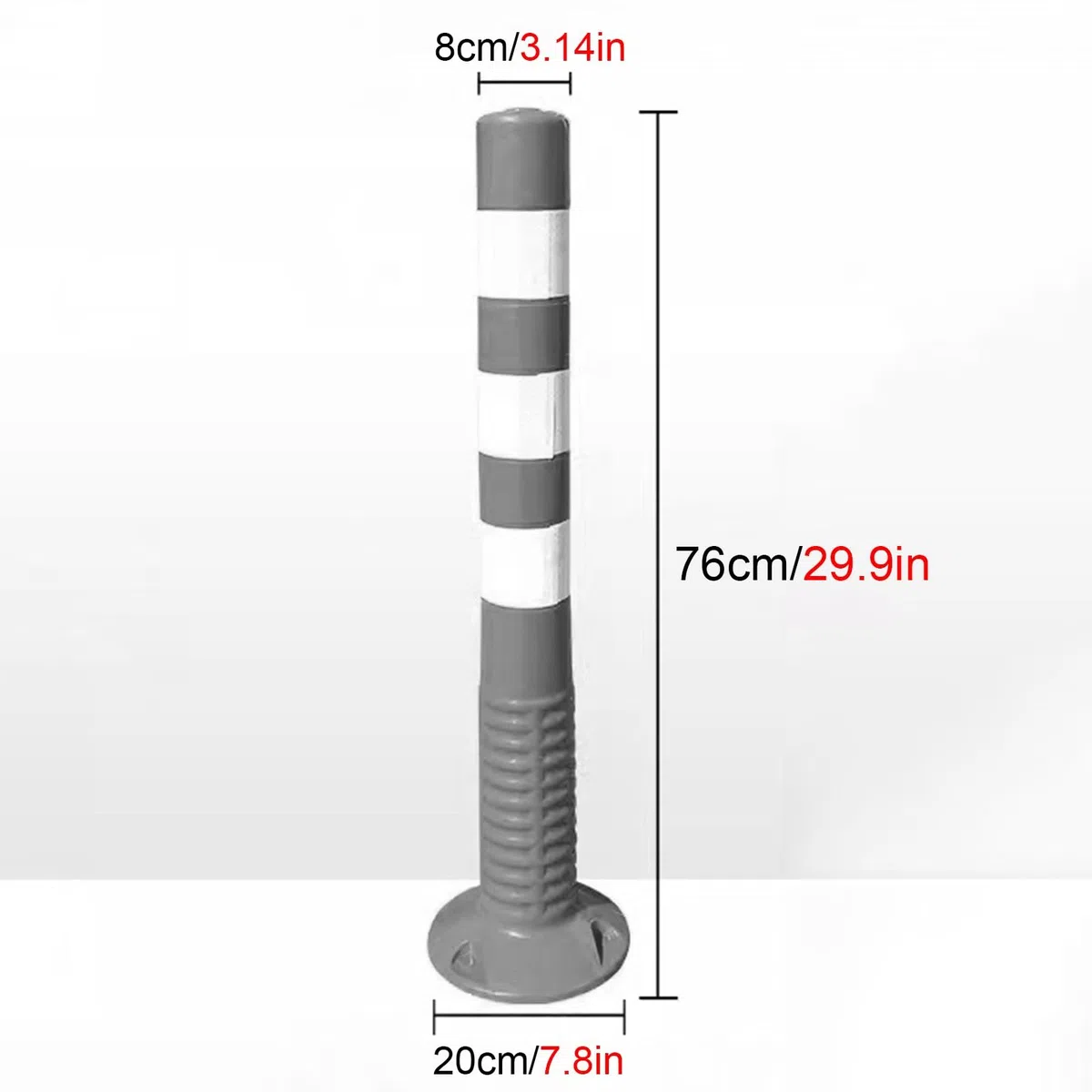 Stożki drogowe, 7 sztuk, kolorowe odblaskowe stożki drogowe, słupki ograniczające ruch o wysokości 70 cm do stref budowlanych/konserwacji/bariery parkingowej do kontroli zatykania