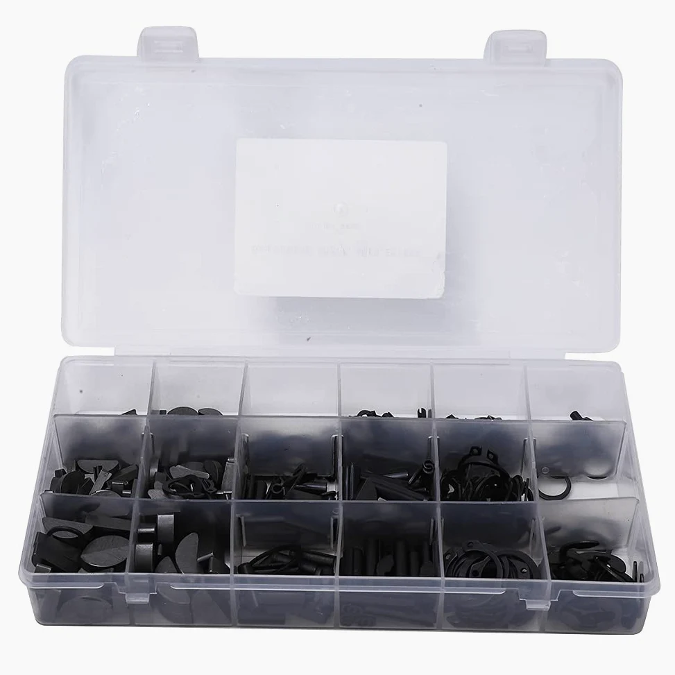 450 szt. Klucz półkolisty sprężyna zaciskowa sprężyna E zestaw klipsów uniwersalne DIY elementy złączne do domowego warsztatu naprawa rozmiary 2 5mm do 6mm