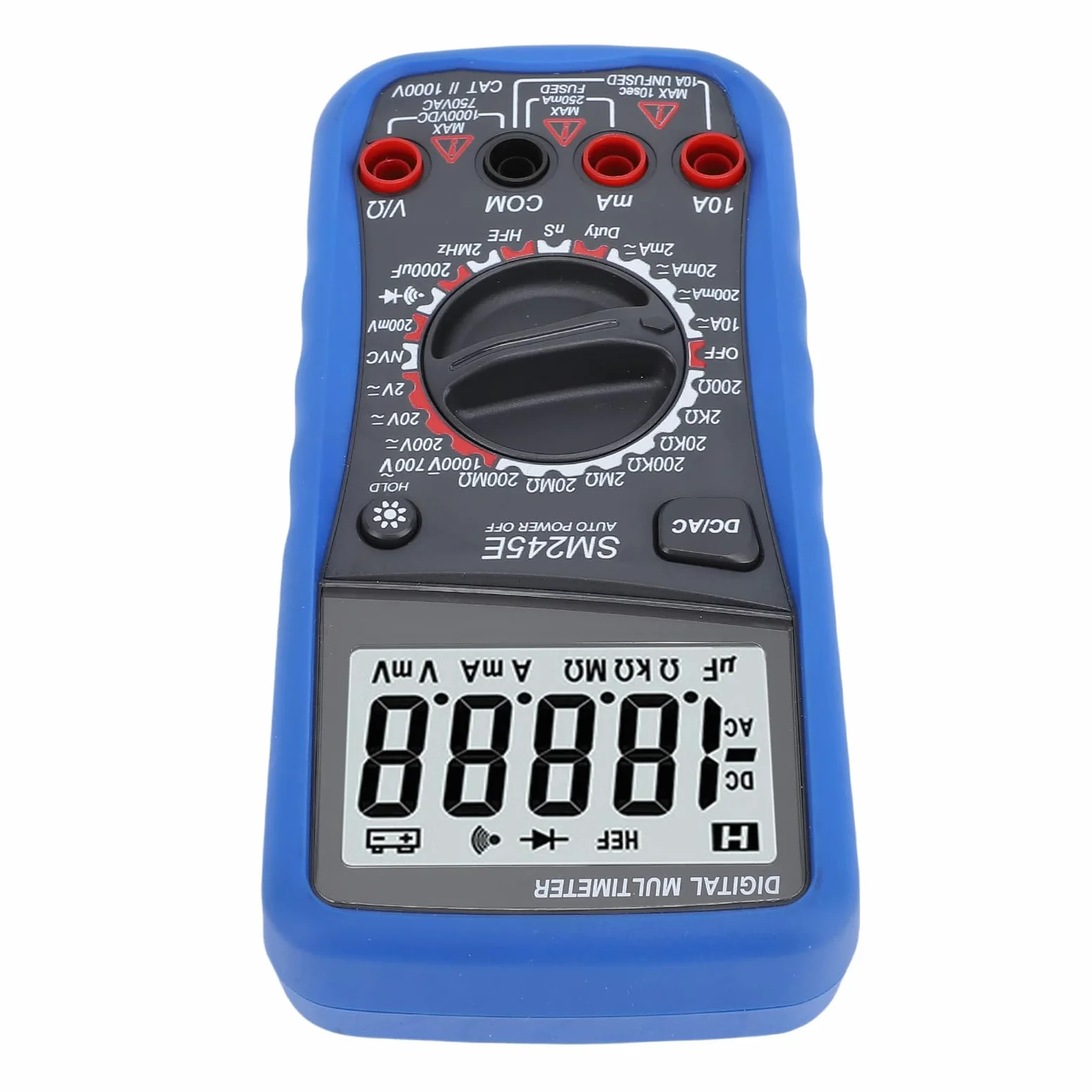 Generic Multimetr Cyfrowy Dokładny, Podświetlany Tester Elektryczny LCD do Użytku Domowego i profesjonalnego. Materiał z ABS