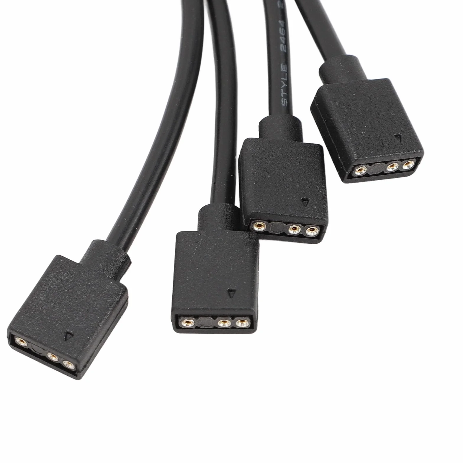 Kabel Rozgałęźny ARGB 1 do 4 Żeński do Żeńskiego 5V 3-pinowy Przedłużacz RGB do Obudowy Komputera