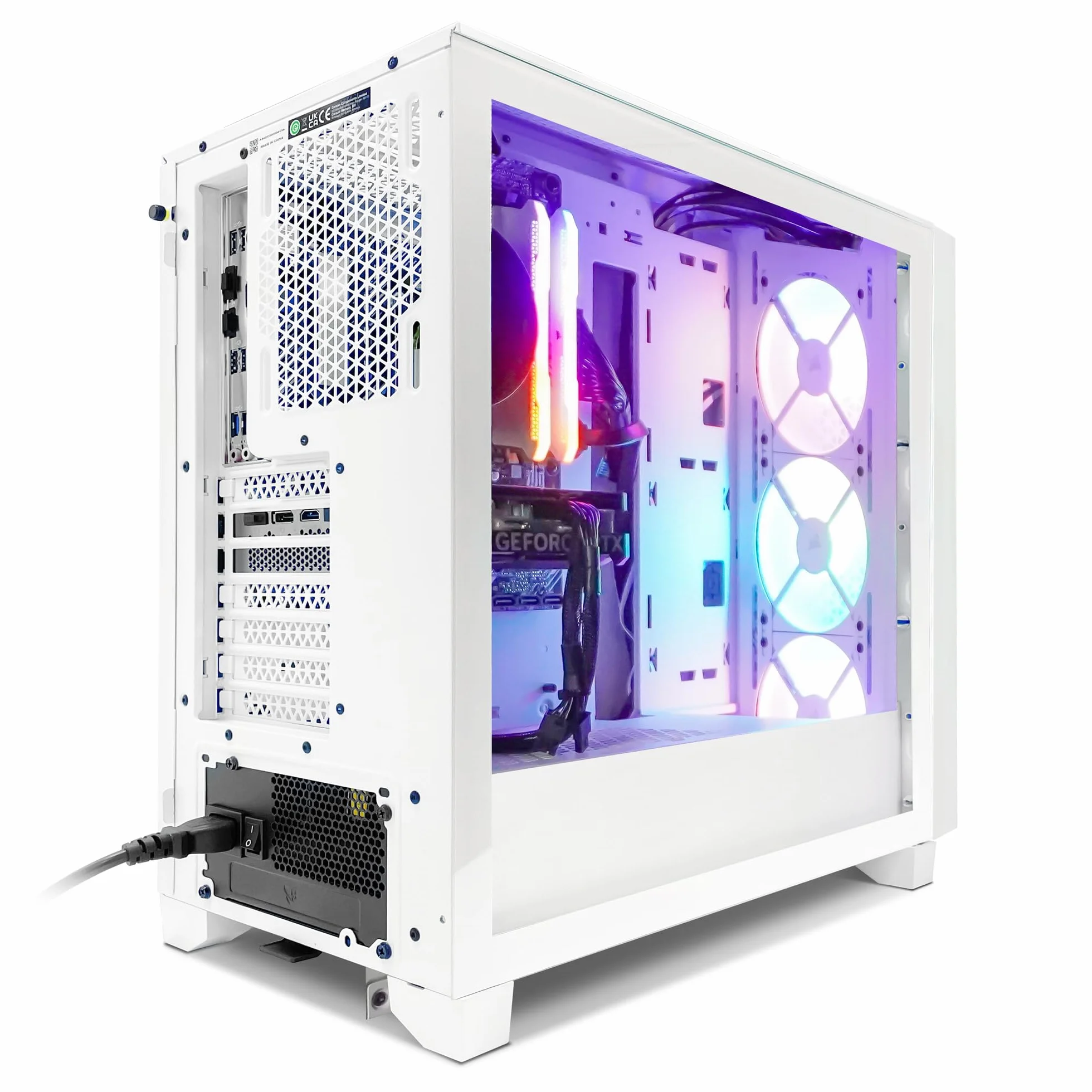 iCUE PC Gamer AMD 4060v2 White - obudowa Corsair 3000D RGB White - ASUS Prime A520 II WiFi - Corsair Vengeance 2X8GB DDR4 3600 - SSD 1TB - Windows 11 Pro