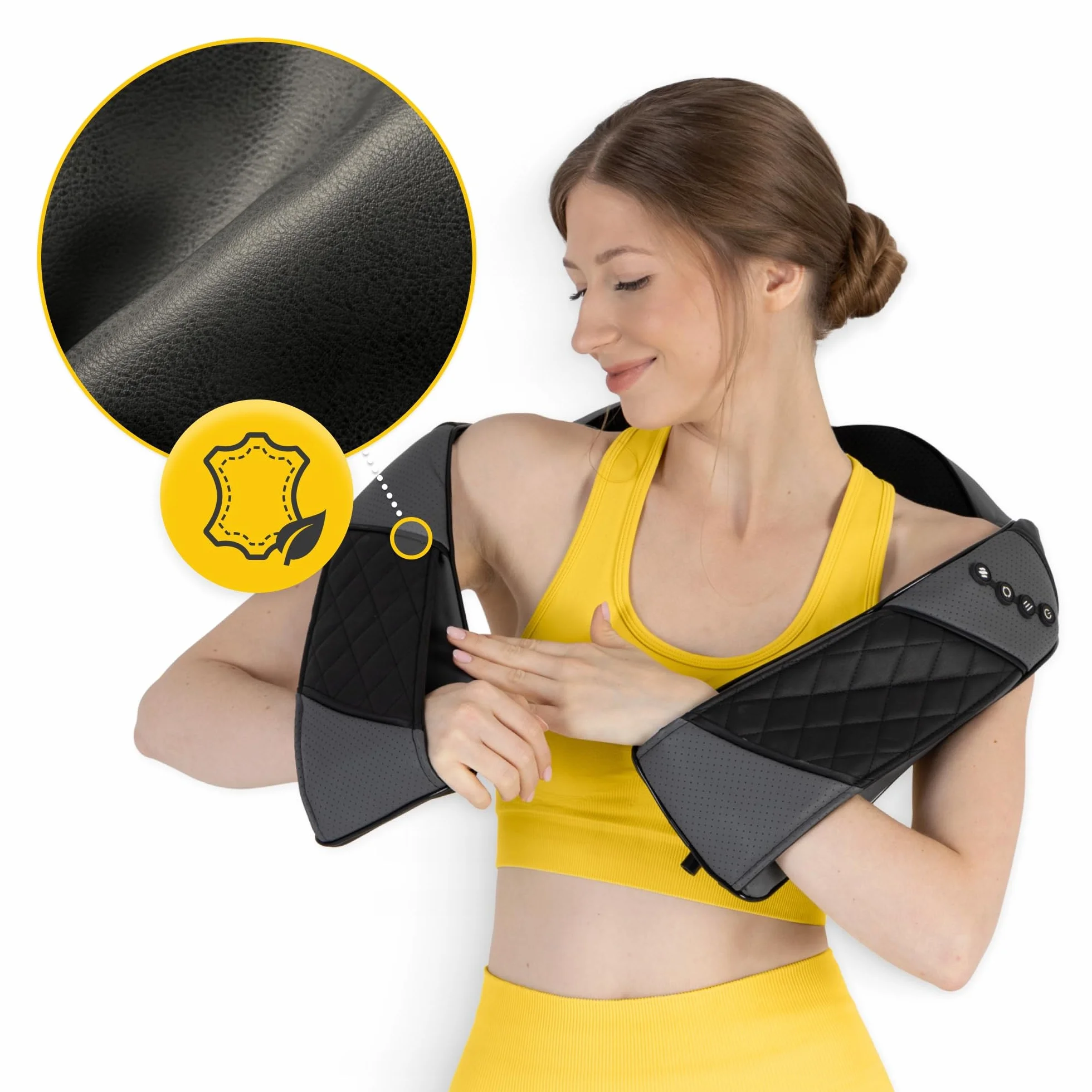 MASAŻER SZYI KARKU SHIATSU LUXURY+ MASUJĄCY GRZEJĄCY ELEGANCKA TORBA ZESTAW