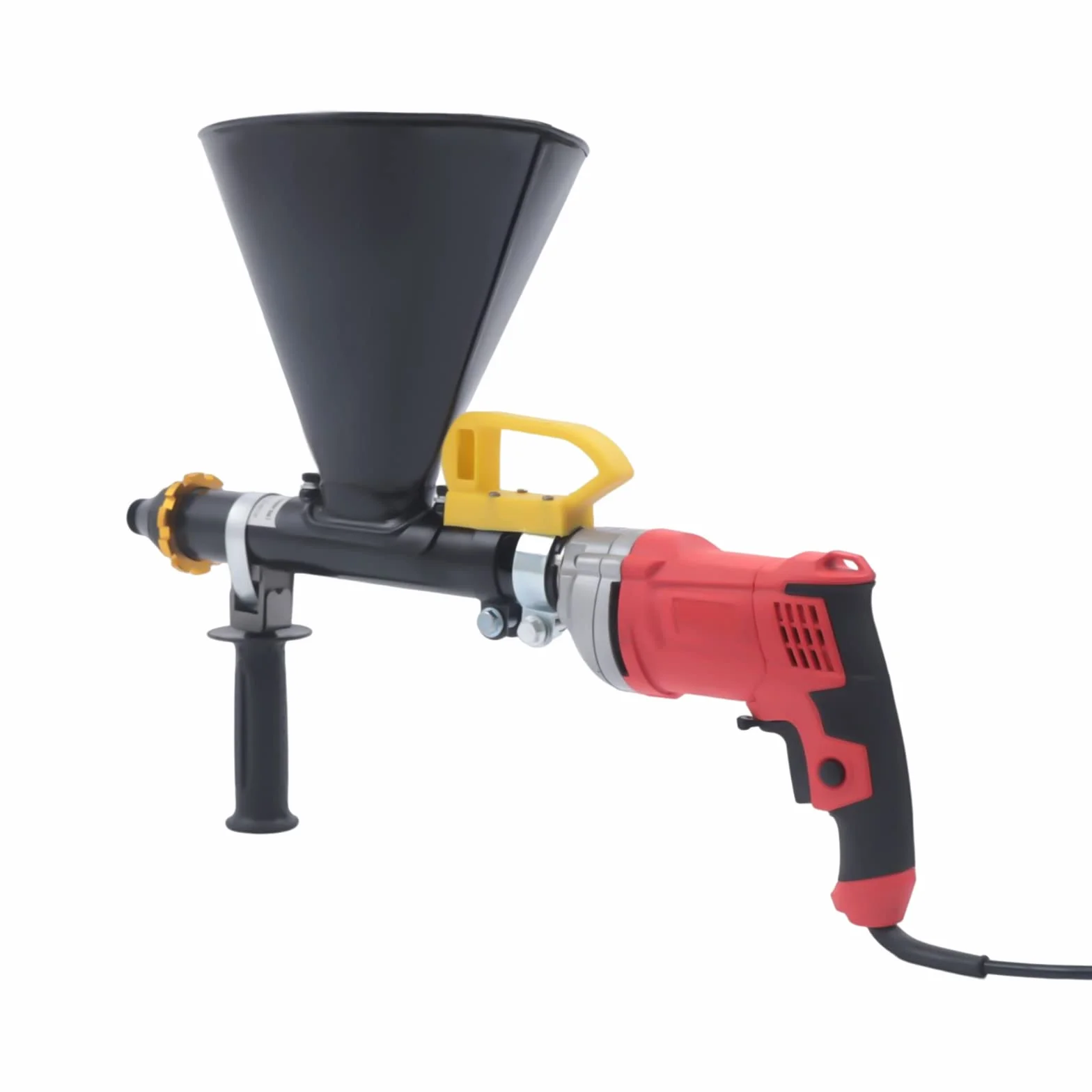 Elektryczny pistolet do zaprawy murarskiej, 700 W, pistolet do fug, profesjonalny pistolet do zaprawy cementowej, z 2 dyszami, czerwony