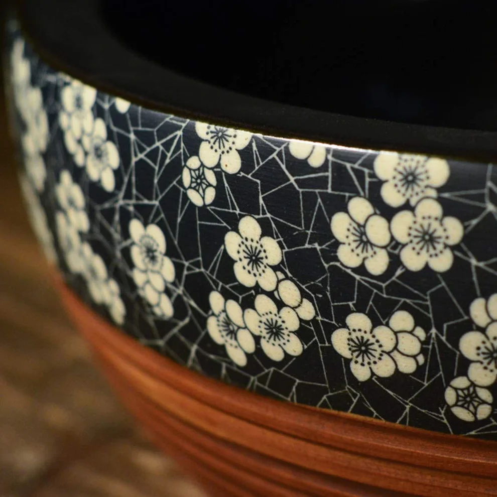 Ceramiczna Umywalka Nablatowa, Okrągła Umywalka, Ceramiczna Umywalka Plum Crack, Umywalki Łazienkowe, Dekoracyjna Umywalka Hotelowa W Stylu Retro, Umywalka Korytarzowa, 4