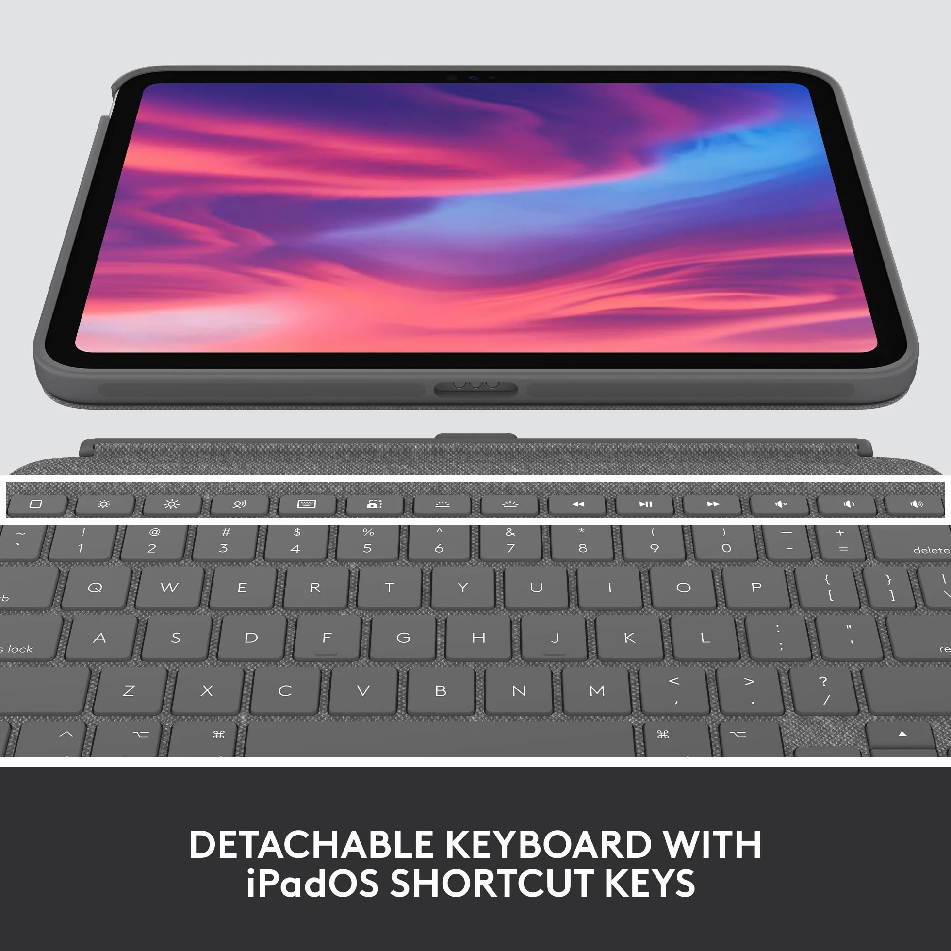 Logitech Combo Touch etui klawiatura iPad 10. generacji szary układ włoski