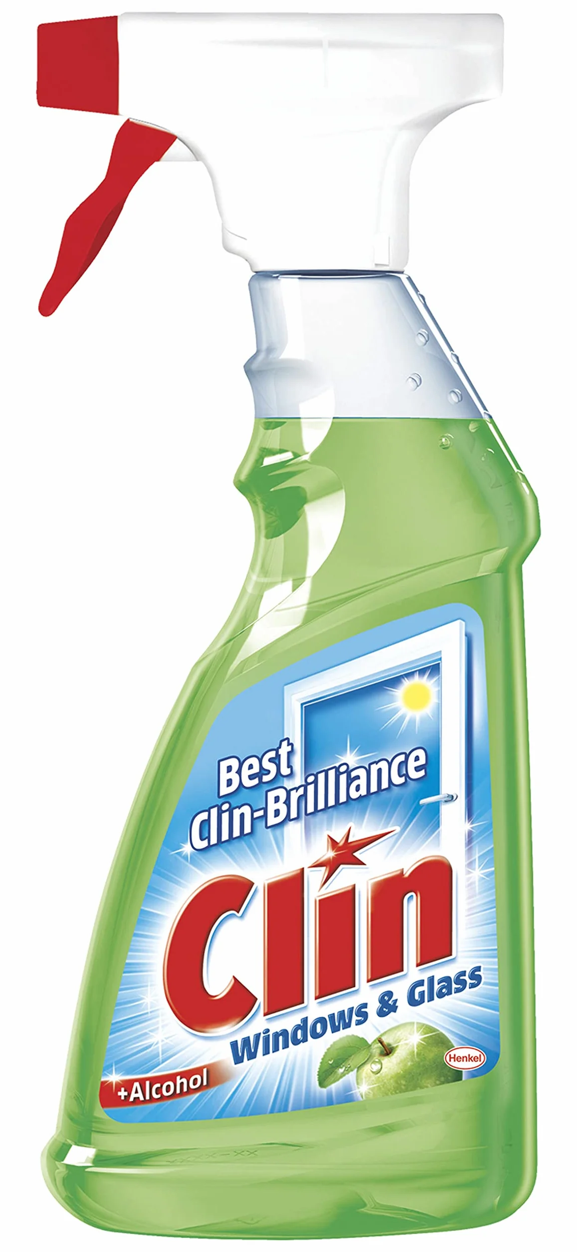 Płyn do Mycia Szyb CLIN Jabłko Pompka 500ml / Artykuły Higieniczne i Dozowniki/Typ-do Szyb/Kolor-Mix Kolorów/Pojemność (ml)-500