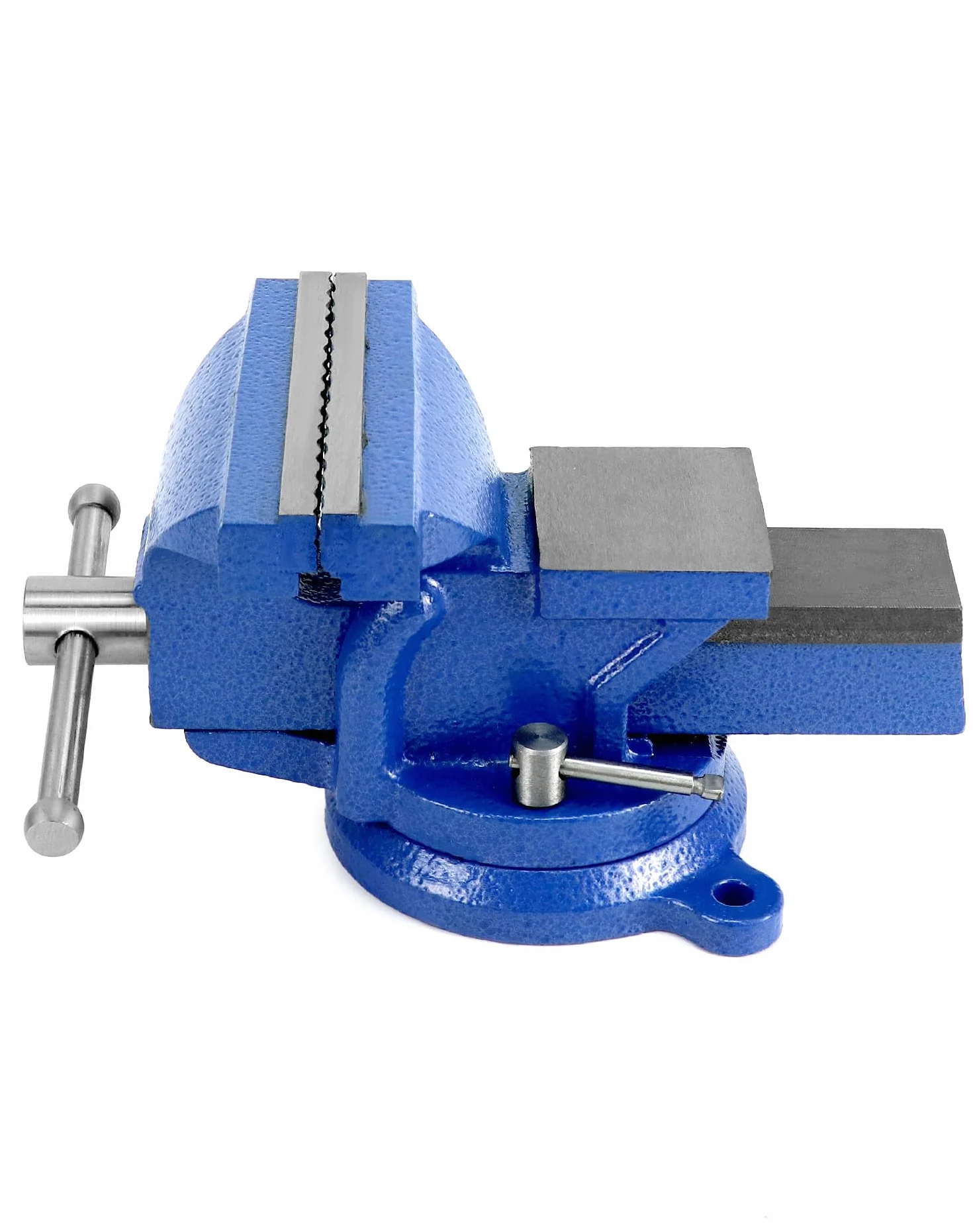QWORK® Imadło warsztatowe wykonane z żeliwa - szerokość szczęk 125mm - zakres mocowania 110mm - obracane o 360° - z kowadełkiem - 5,3 kg
