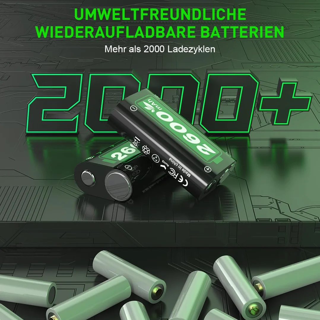 Zestaw akumulatorów 2600 mAh do Xbox One z szybką ładowarką