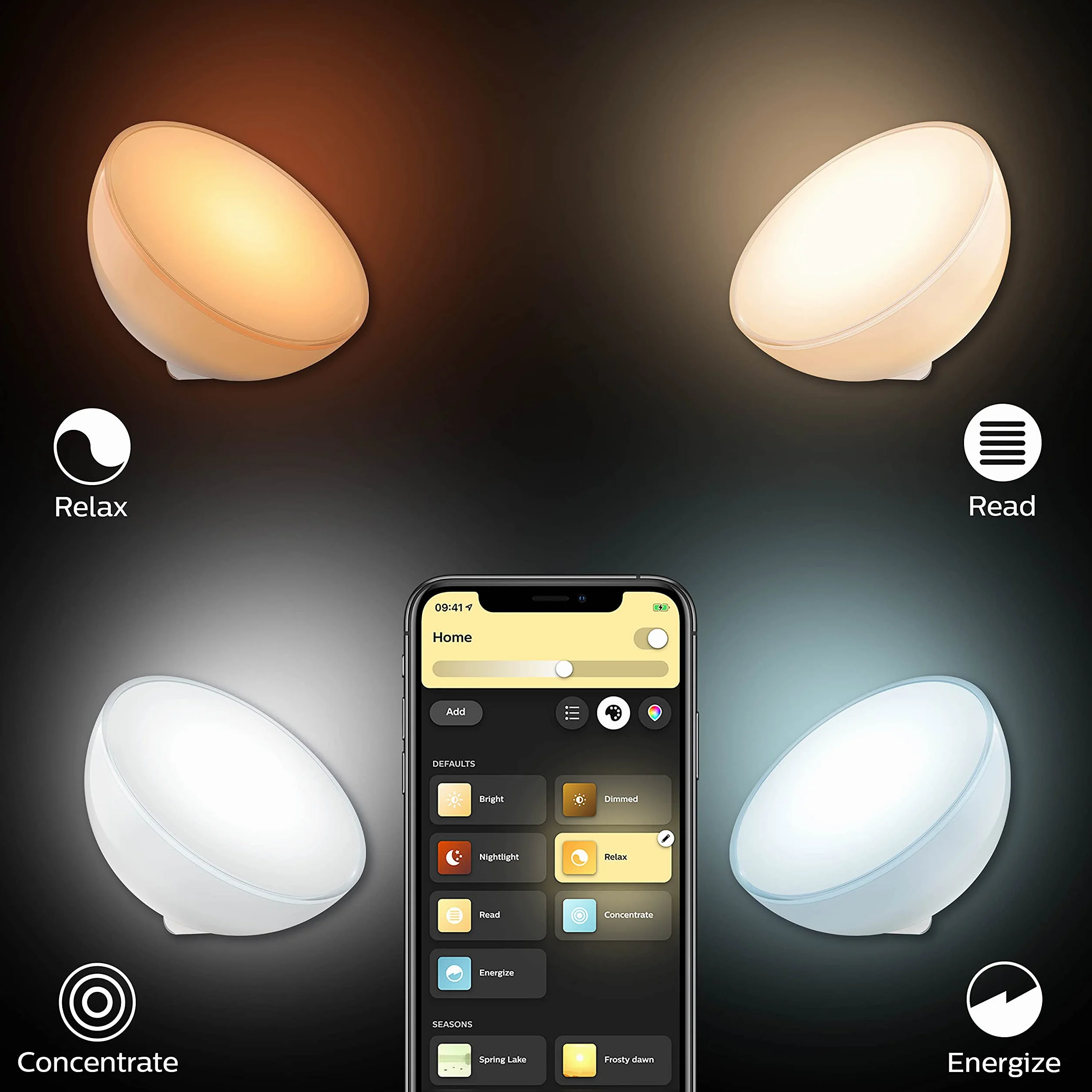 Philips Hue Go v2 White and Color Ambiance Lampa stołowa LED, Smart LED z Paletą 16 mln Kolorów i Możliwością Ściemniania, Inteligentne Oświetlenie z Aplikacją Amazon Alexa (Echo, Echo Dot)