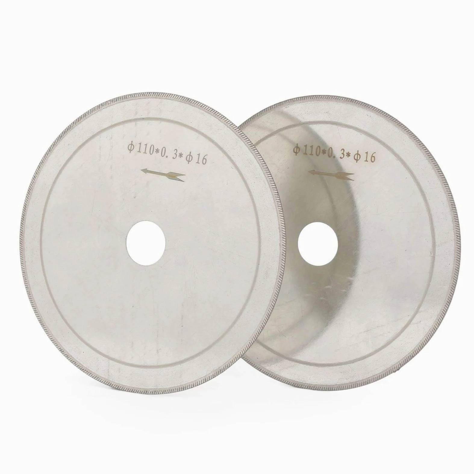 Brzeszczoty do pił tarczowych do bardzo dokładnego 2 sztuk 110 mm Ultra cienka diamentowa tarcza tnąca Ostra piła tarczowa (Color : Silver)